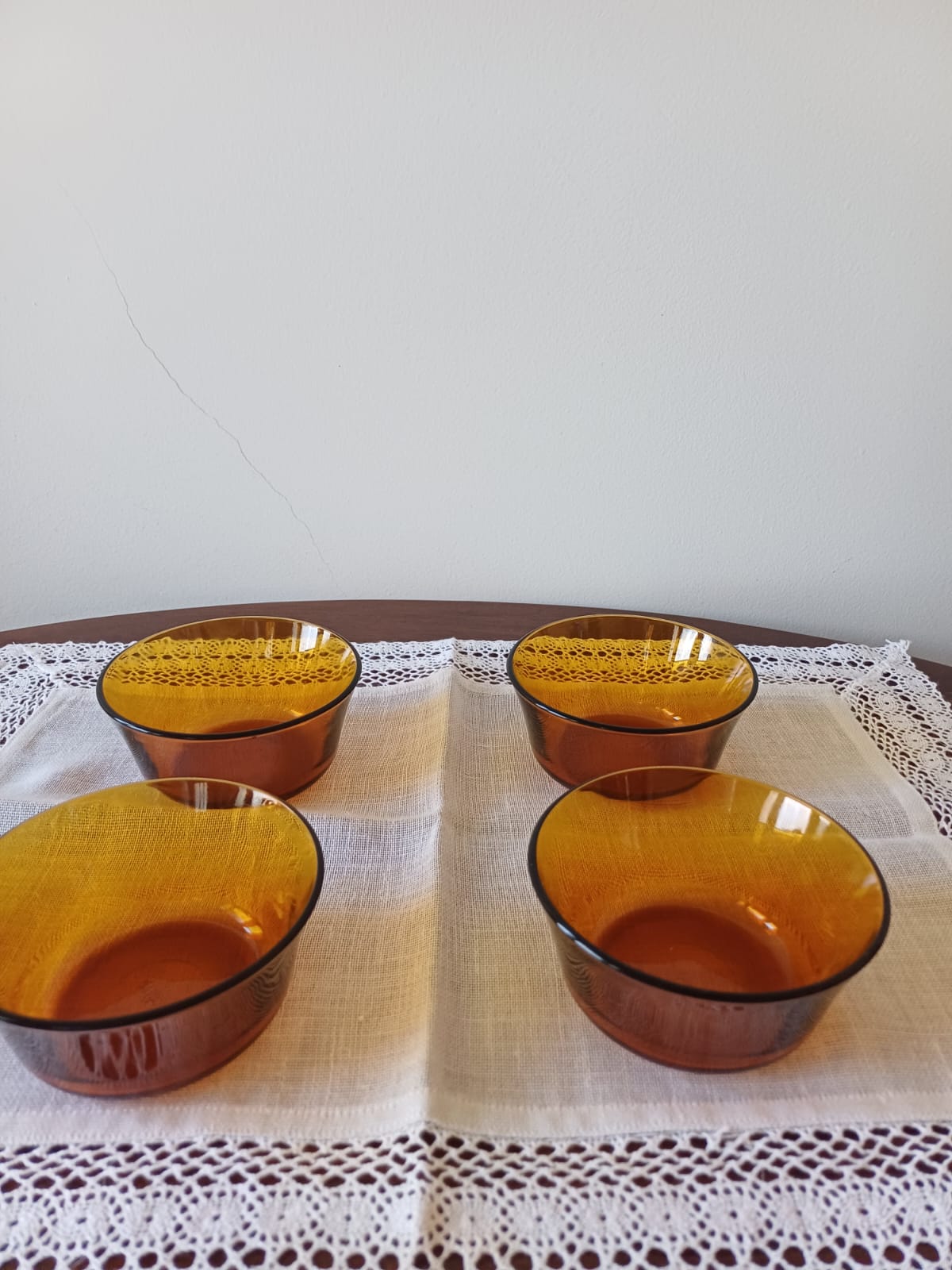 Potes duralex âmbar para sobremesa (10 cm)
