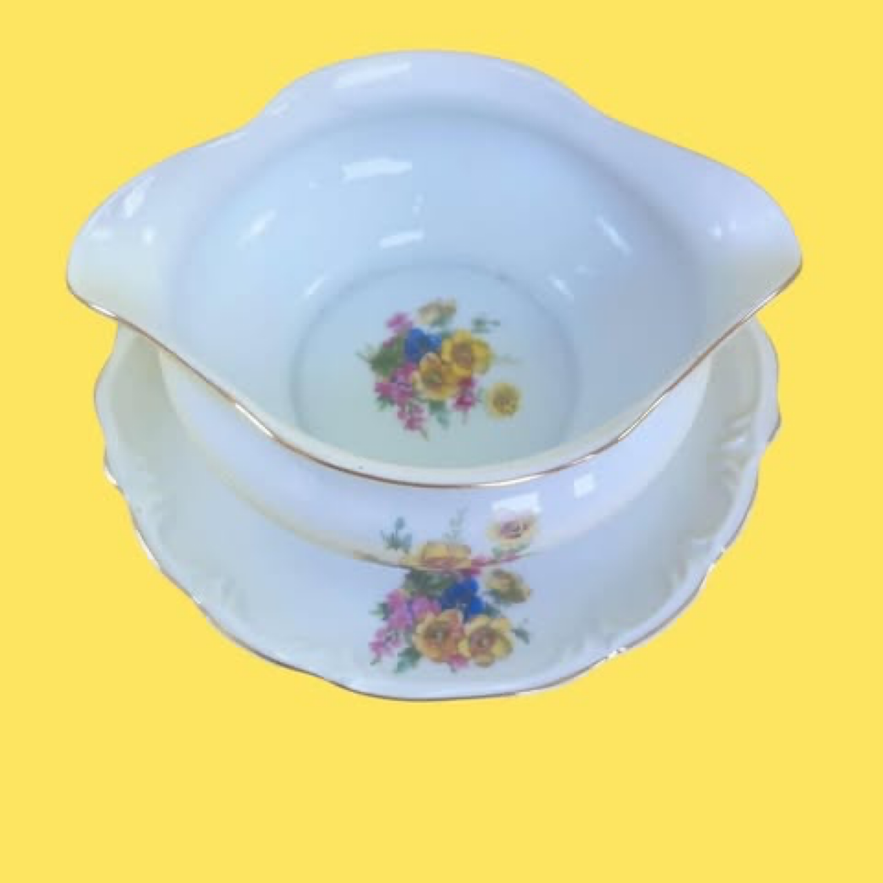Porcelana Schmidt Rio do Testo 1946/1958 Jogo com 4 travessas e 1 molheira