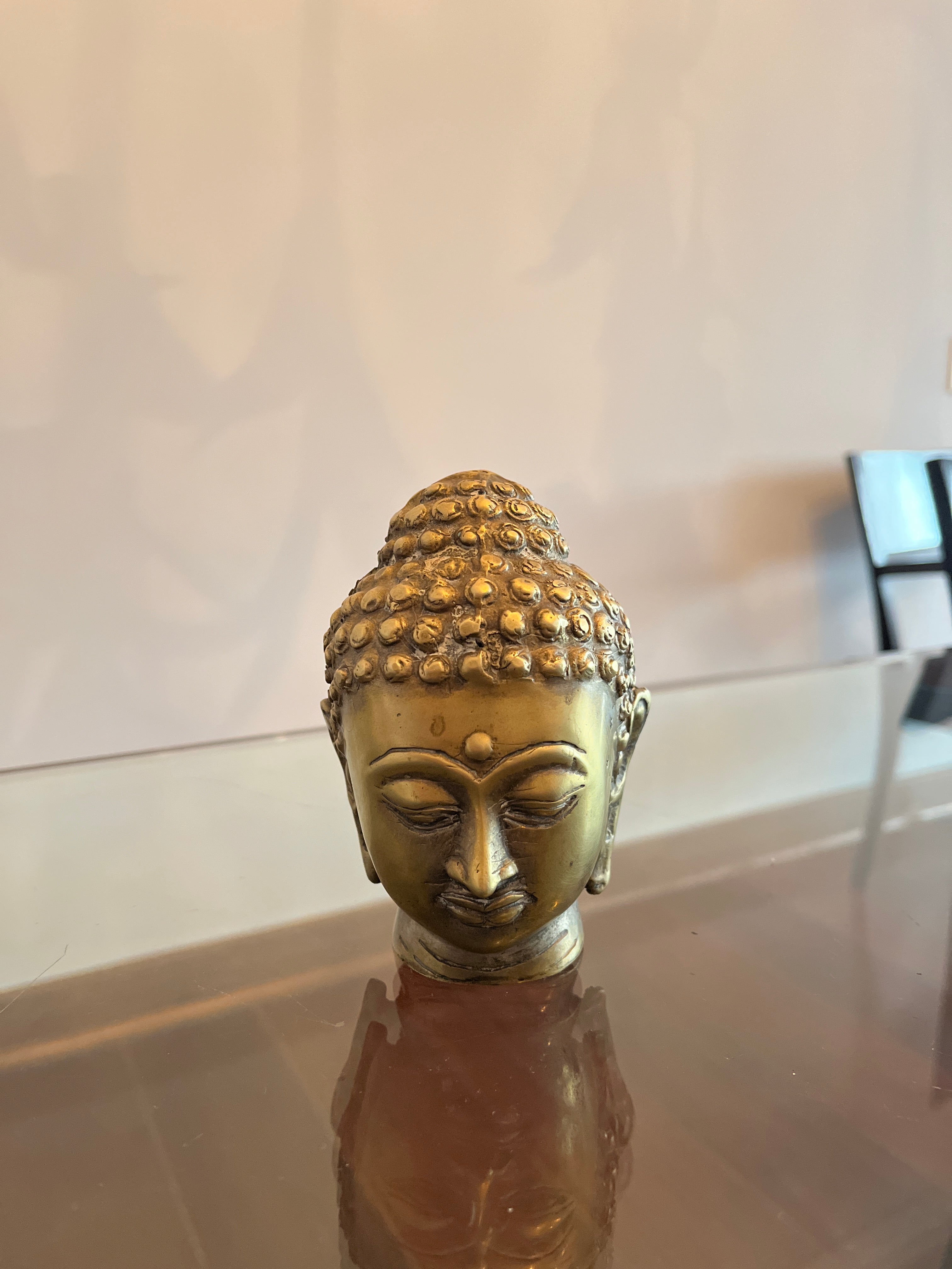 Cabeça de Buda em bronze 