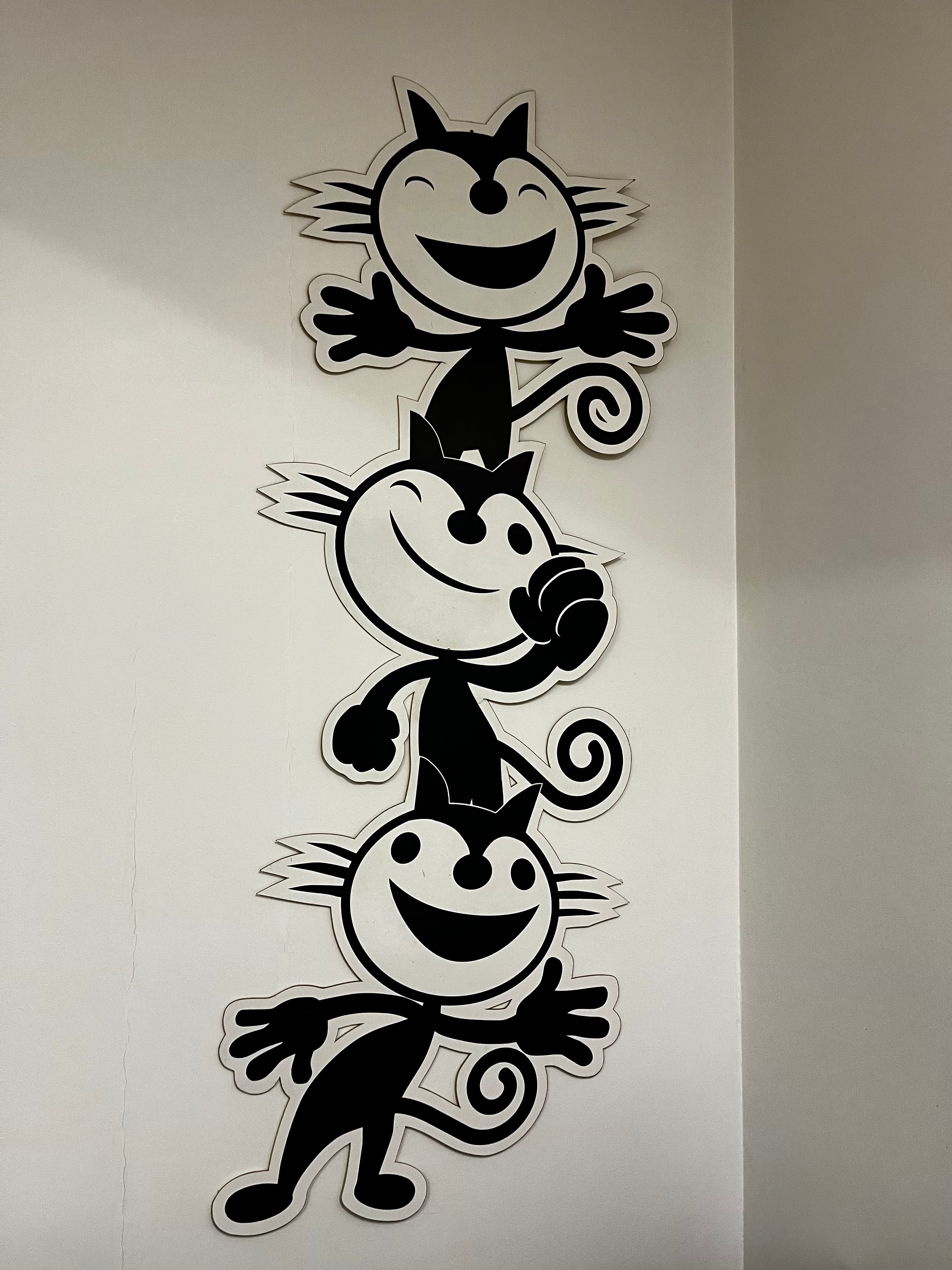 Pôster decorativo vintage do gato Félix retrô