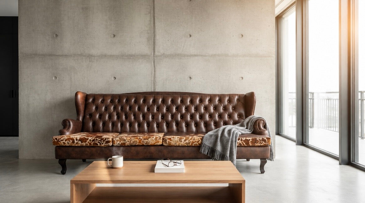 Sofá Vintage Anos 60/70 Estilo Imperial Chesterfield Imperador marrom – 4 Lugares