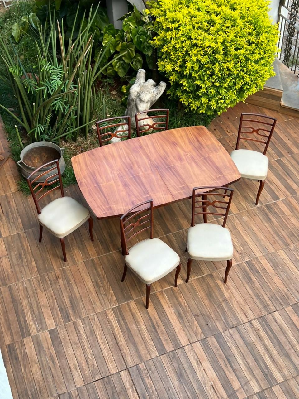 Mesa de Jantar Design anos 60 com 6 cadeiras - estilo Scapinelli