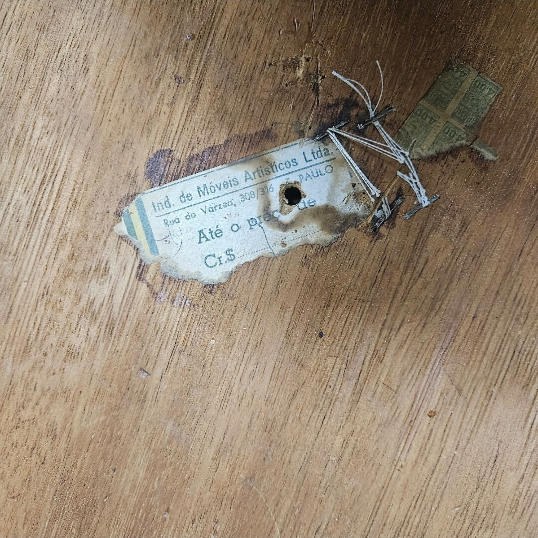 BANCO CURVO ANOS 50 EM PAU-MARFIM