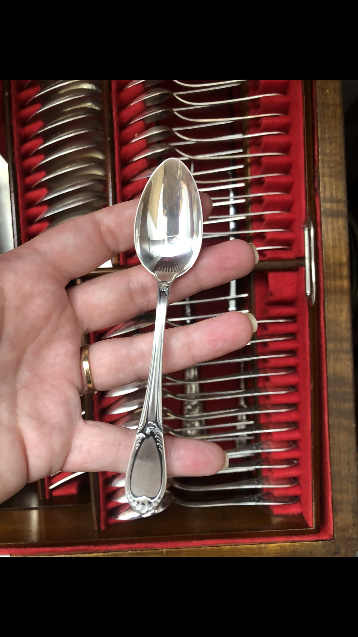 Antigo faqueiro Eberle prata 90 espessurado com 128 peças