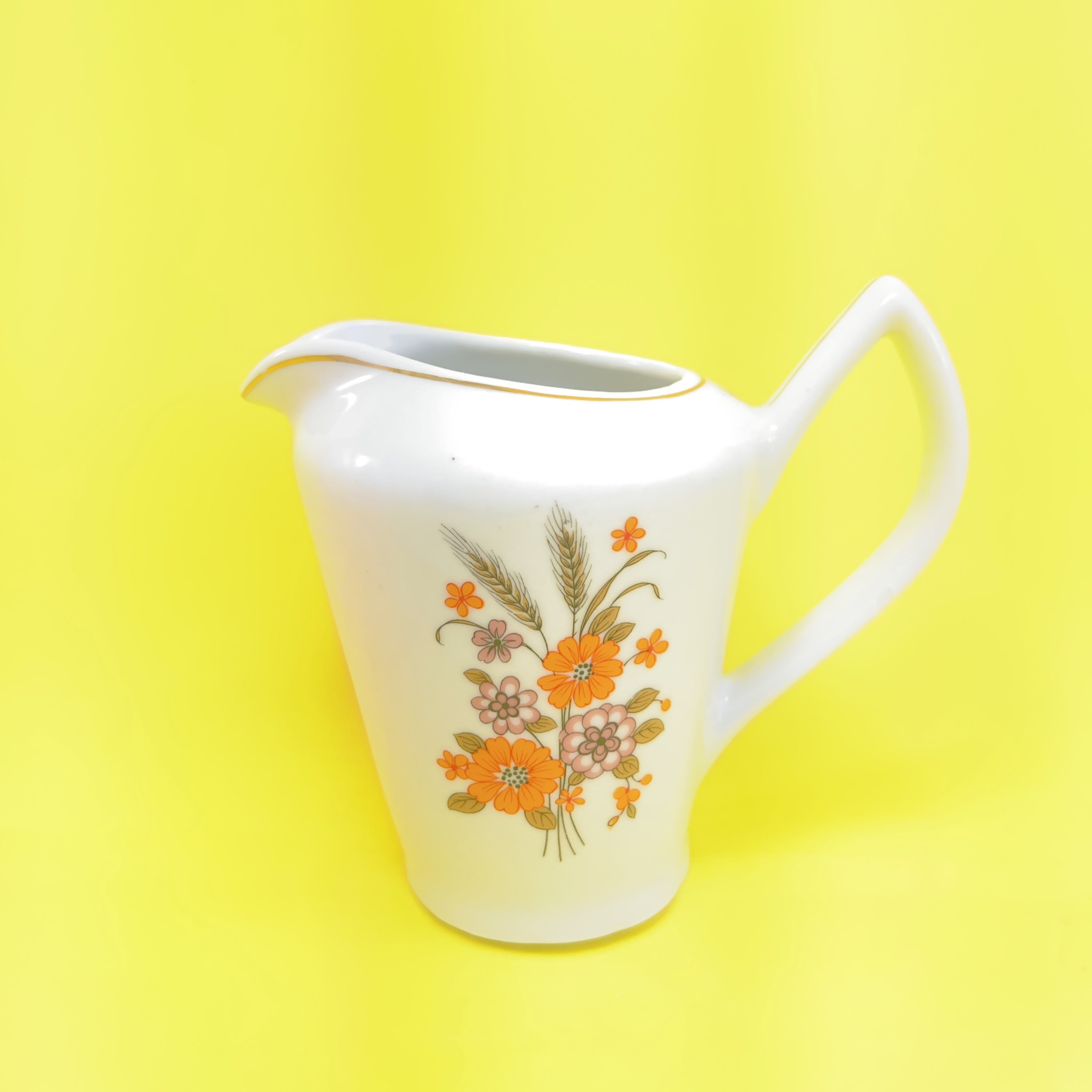 Porcelanas Pozzani Jogo de chá com desenhos florais 