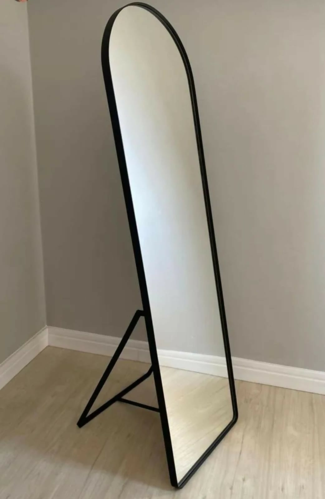 Espelho retrô grande de chão ferro preto