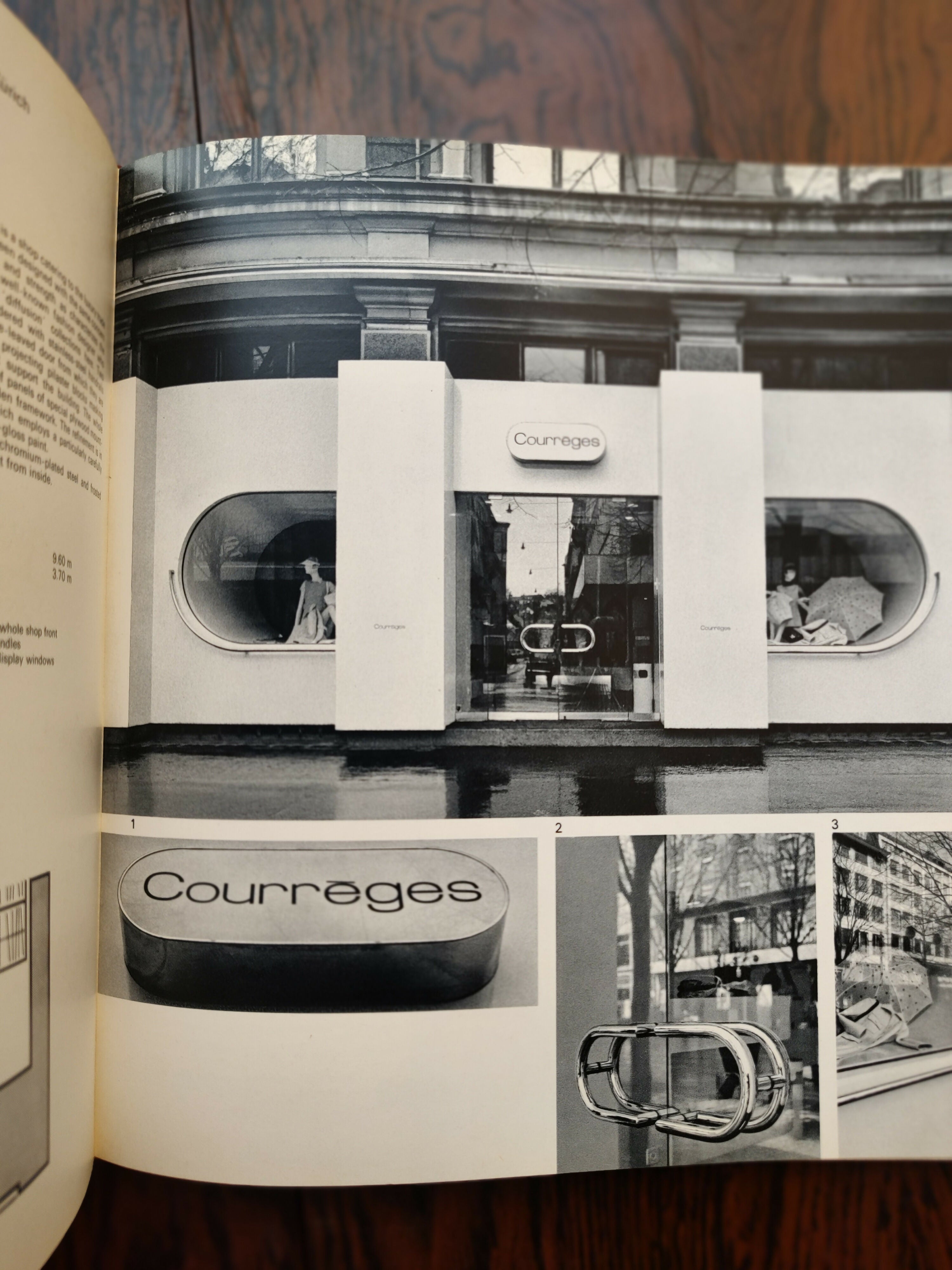 Livro sobre fachadas e vitrines comerciais de 1974 &quot;Devantures / Schaufenster / Shop Fronts&quot;