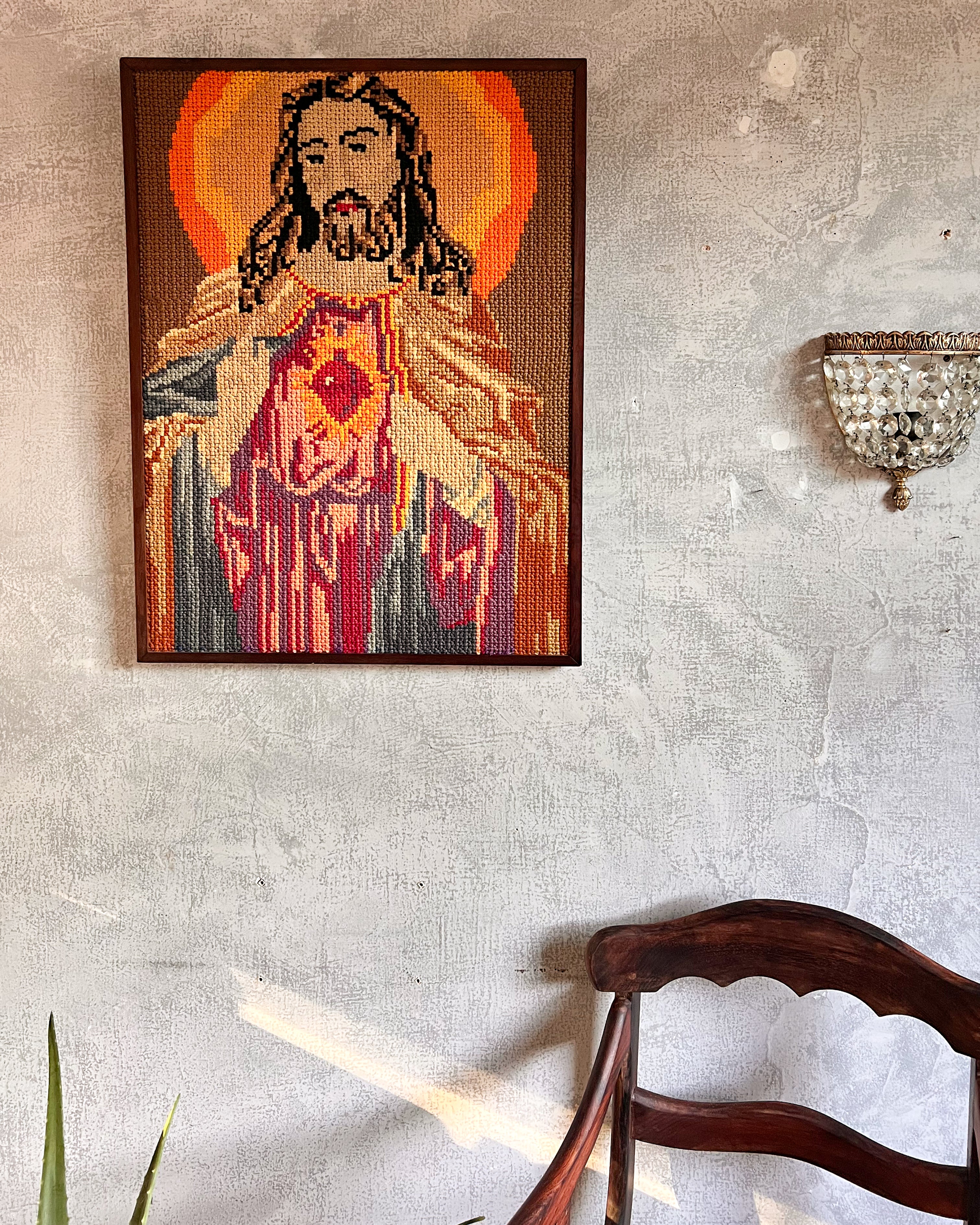 Tapeçaria vintage Sagrado Coração de Jesus