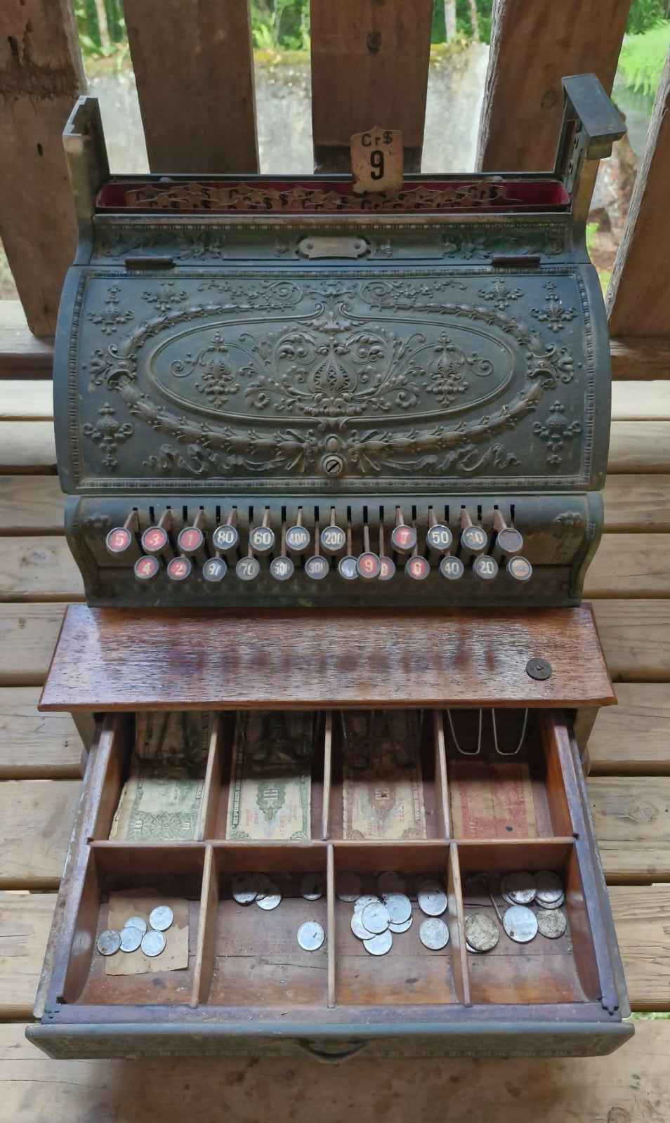 Imponente e Rara Caixa Registradora da marca National do Início do Séc. XX