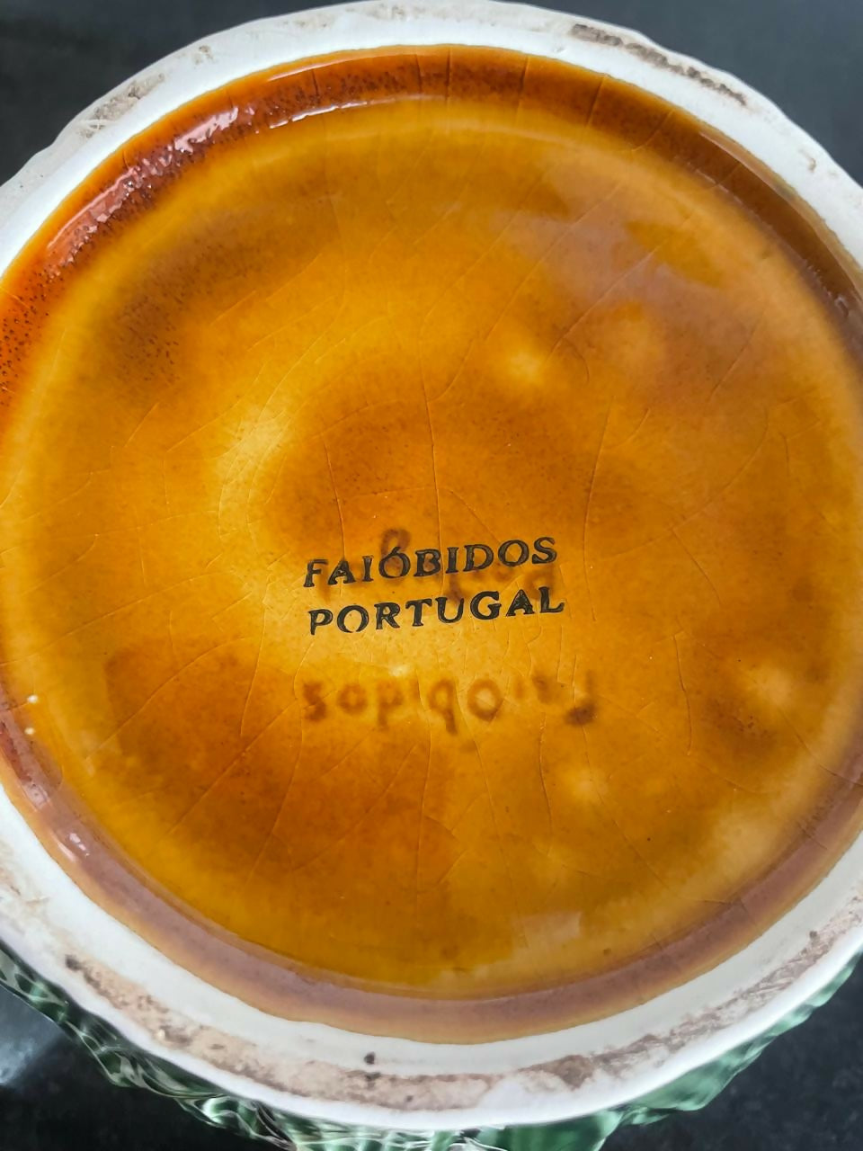 Poncheira Abacaxi Portuguesa em faiança