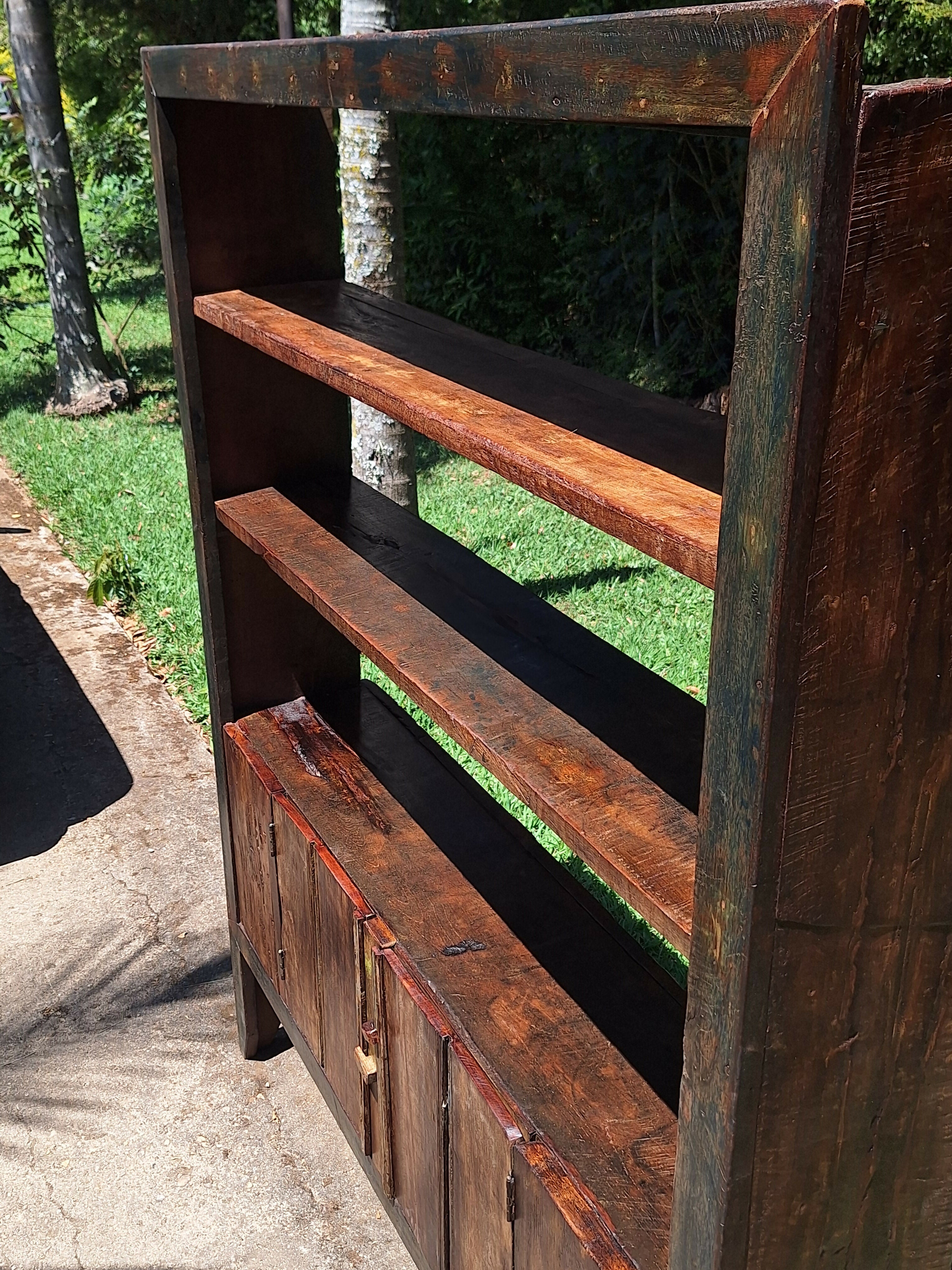 Armário / Prateleira Antiga Madeira Maciça Garimpo Mineiro