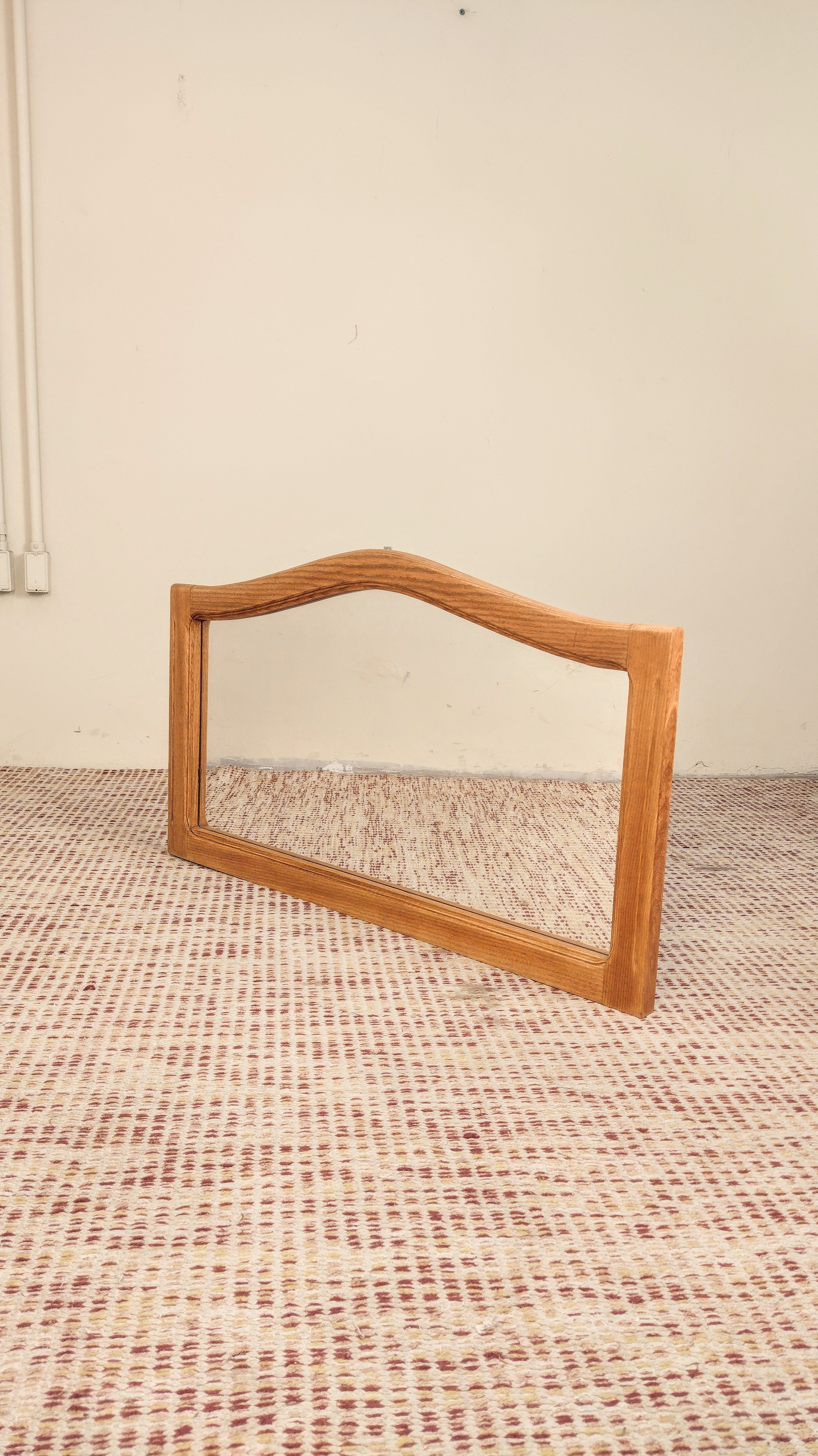 Espelho horizontal anos 70 em Cerejeira maciça (100cm X 58cm)
