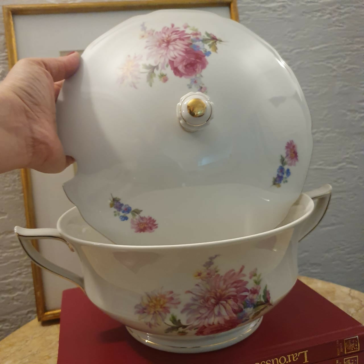 Grande, linda e impecável sopeira em porcelana tcheca vintage Bohemia