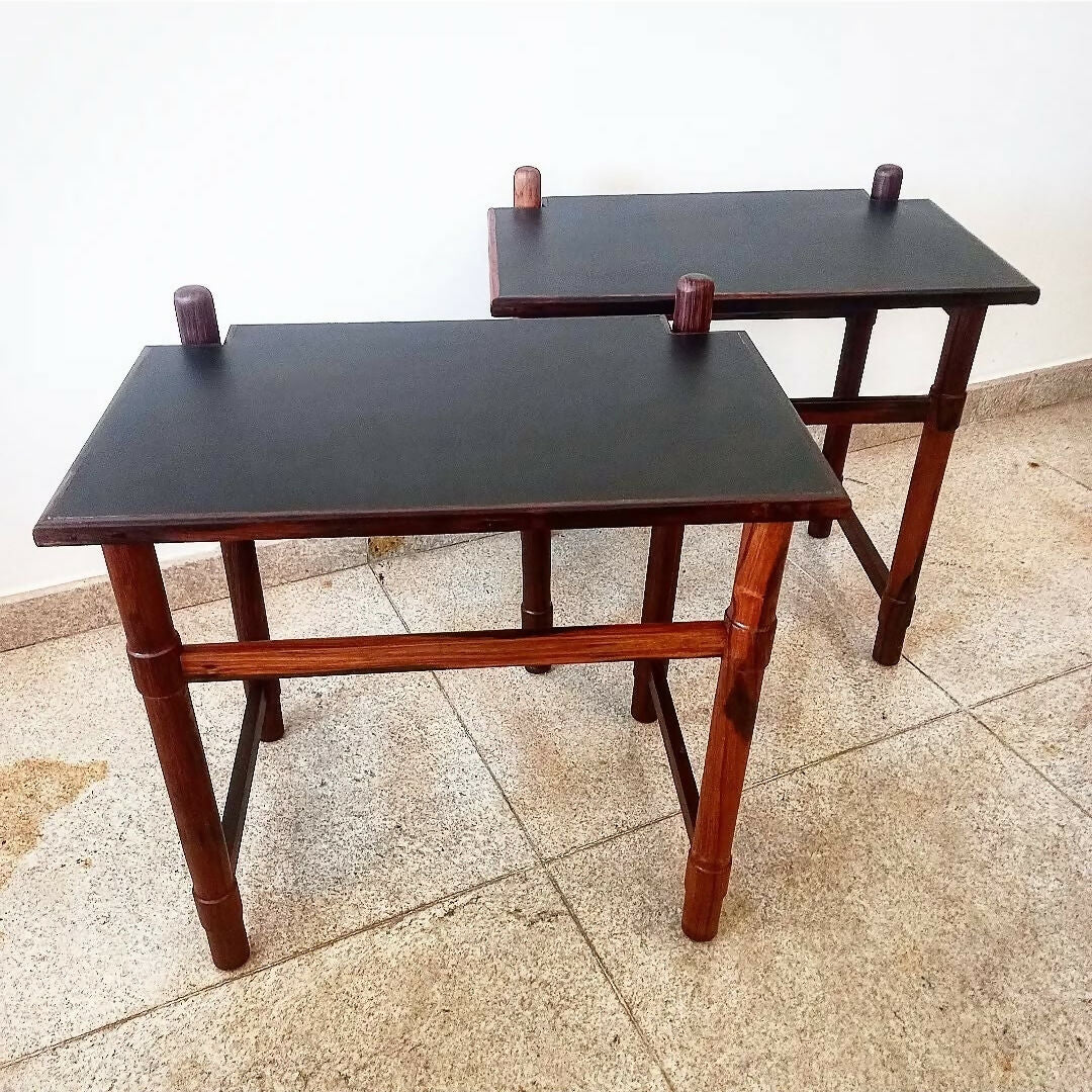 PAR DE MESAS ANOS 60 (DESIGNER MICHEL ARNOULT)