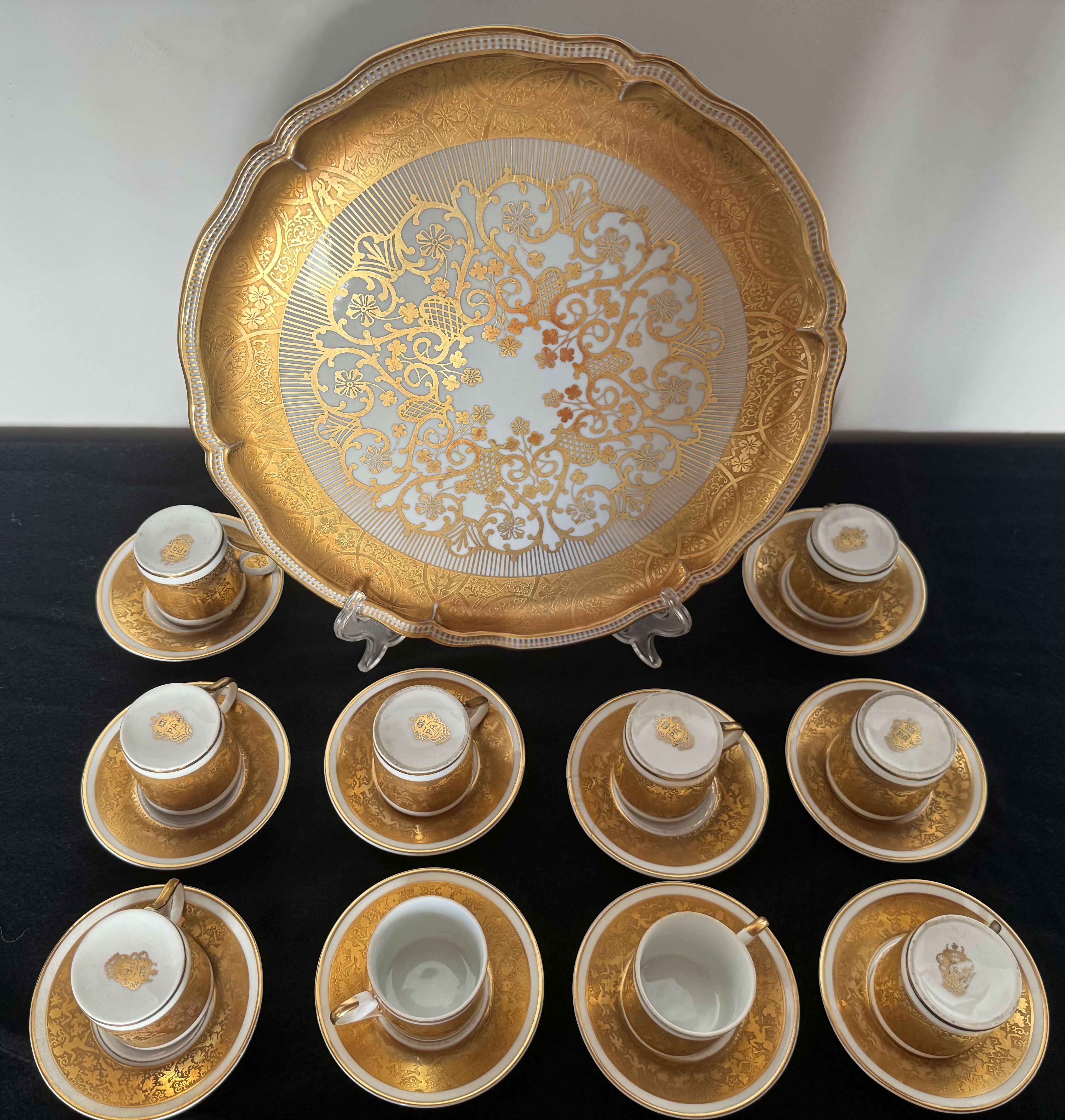 Jogo de café com prato de bolo porcelana 541 PA
