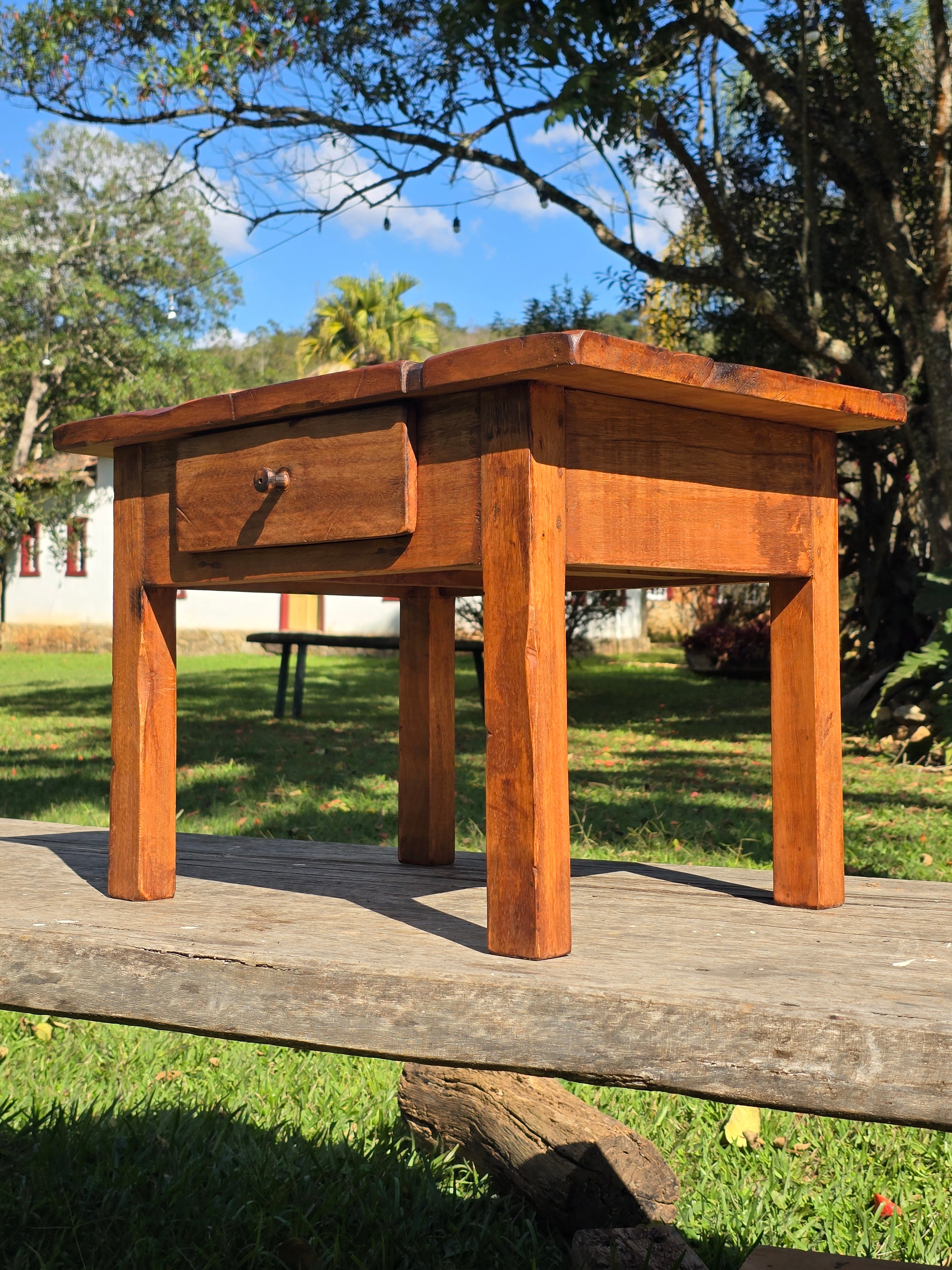 Mesa De Centro / Mesa Cabeceira Madeira Maciça