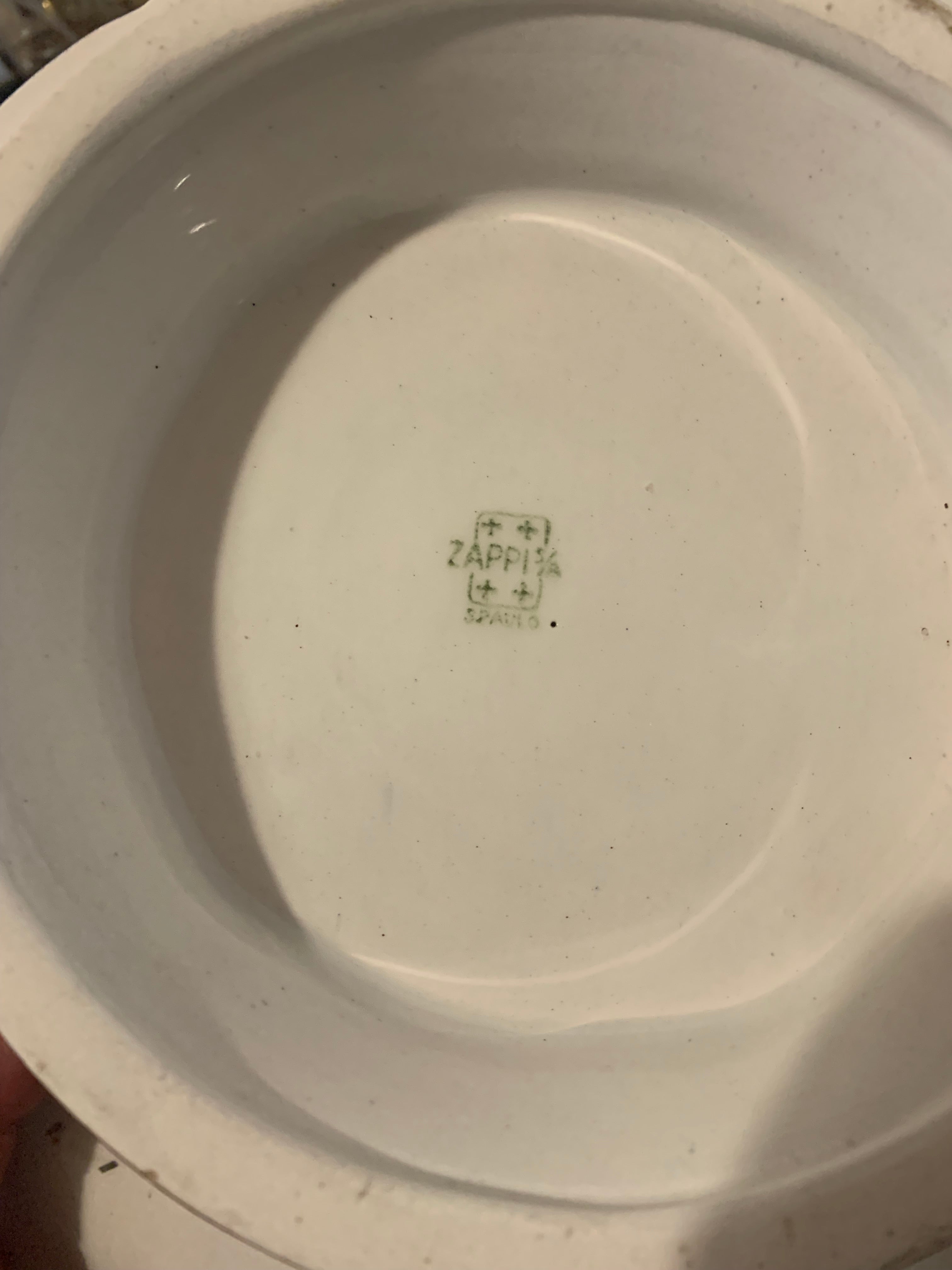 Espetacular prato para bollo ou docinhos em porcelana Zappi