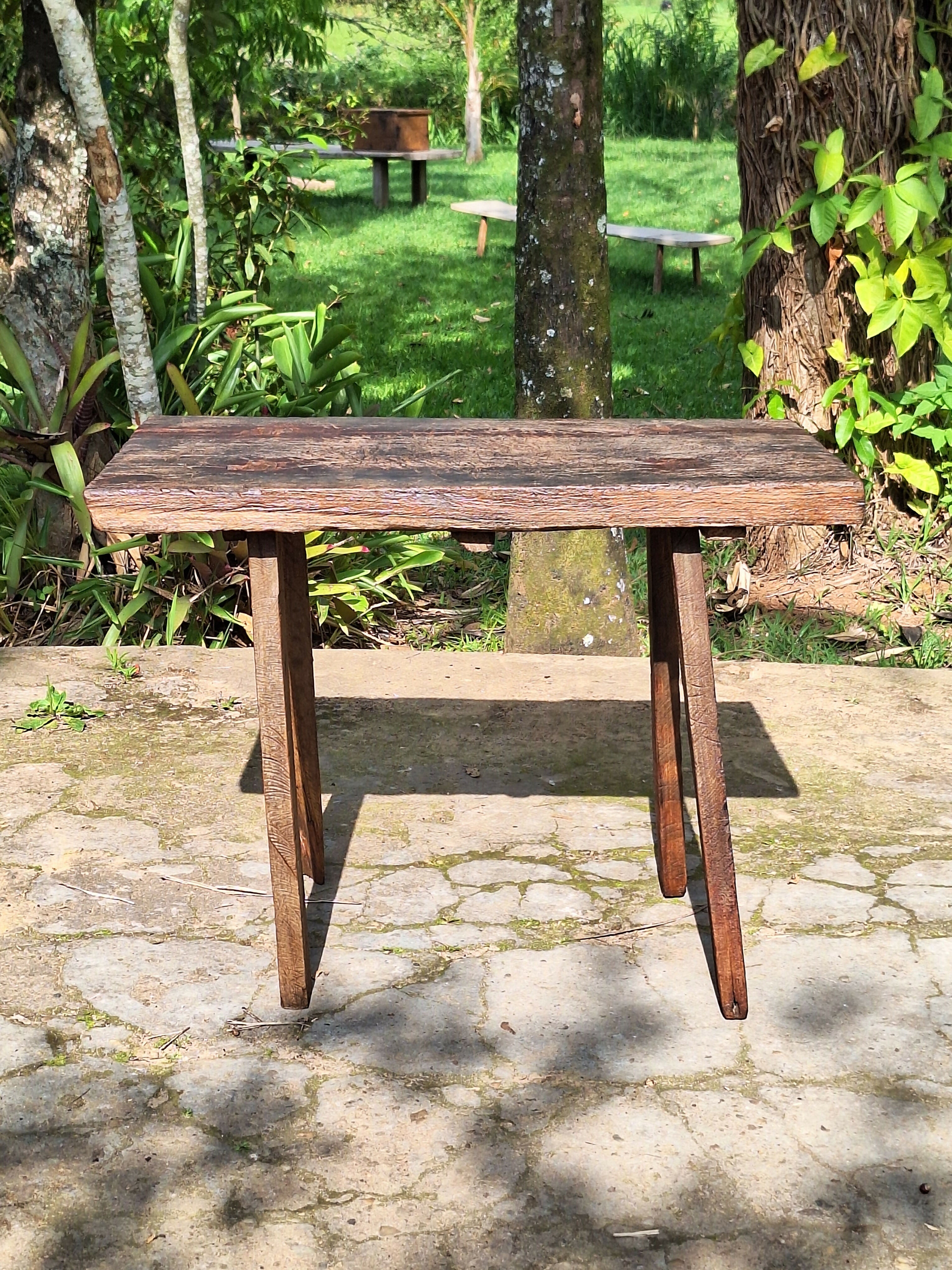 Mesa Rústica Antiga Madeira Maciça Garimpo Mineiro