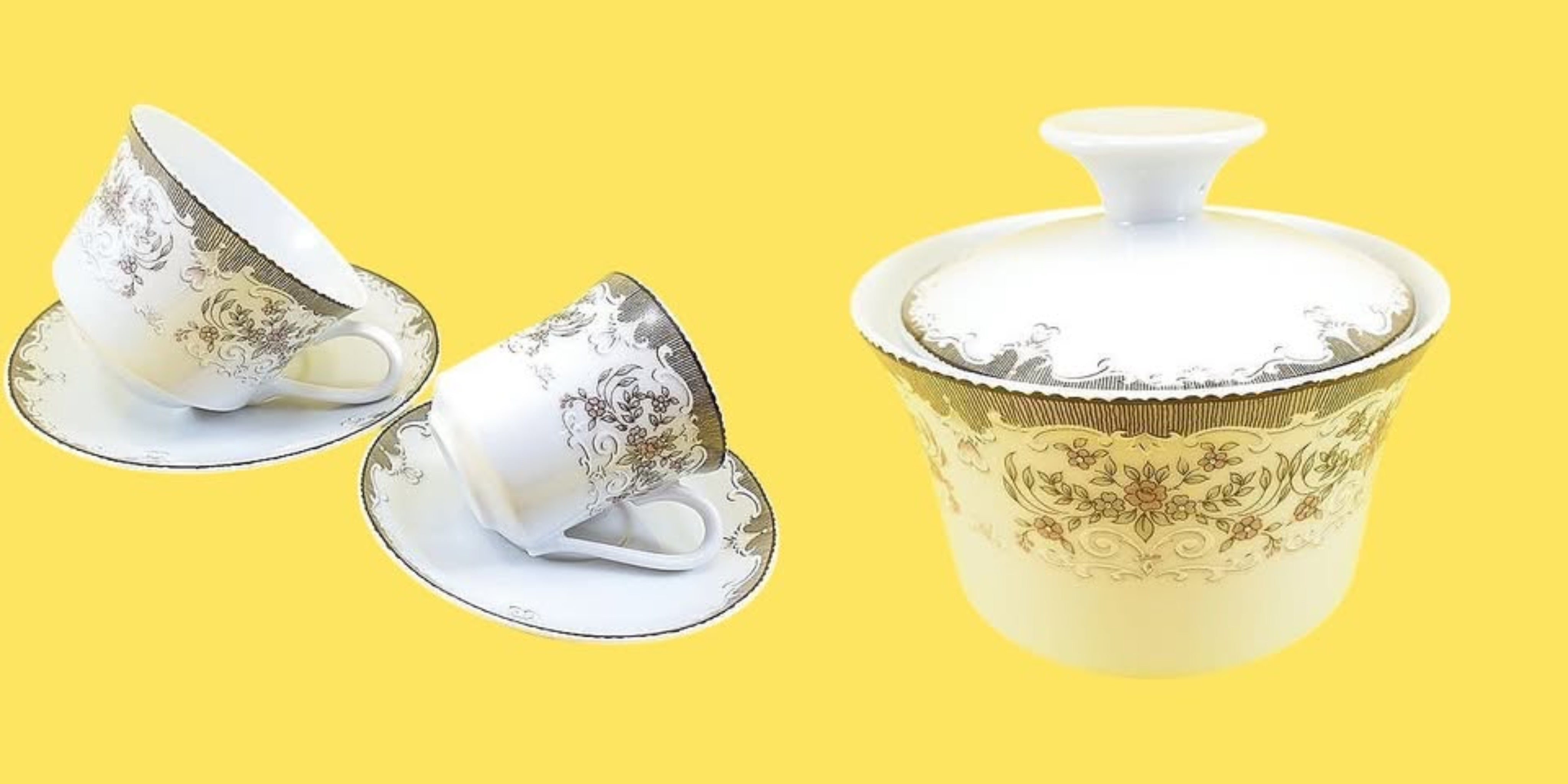 Jogo de chá e café, Porcelana Real déc.1980