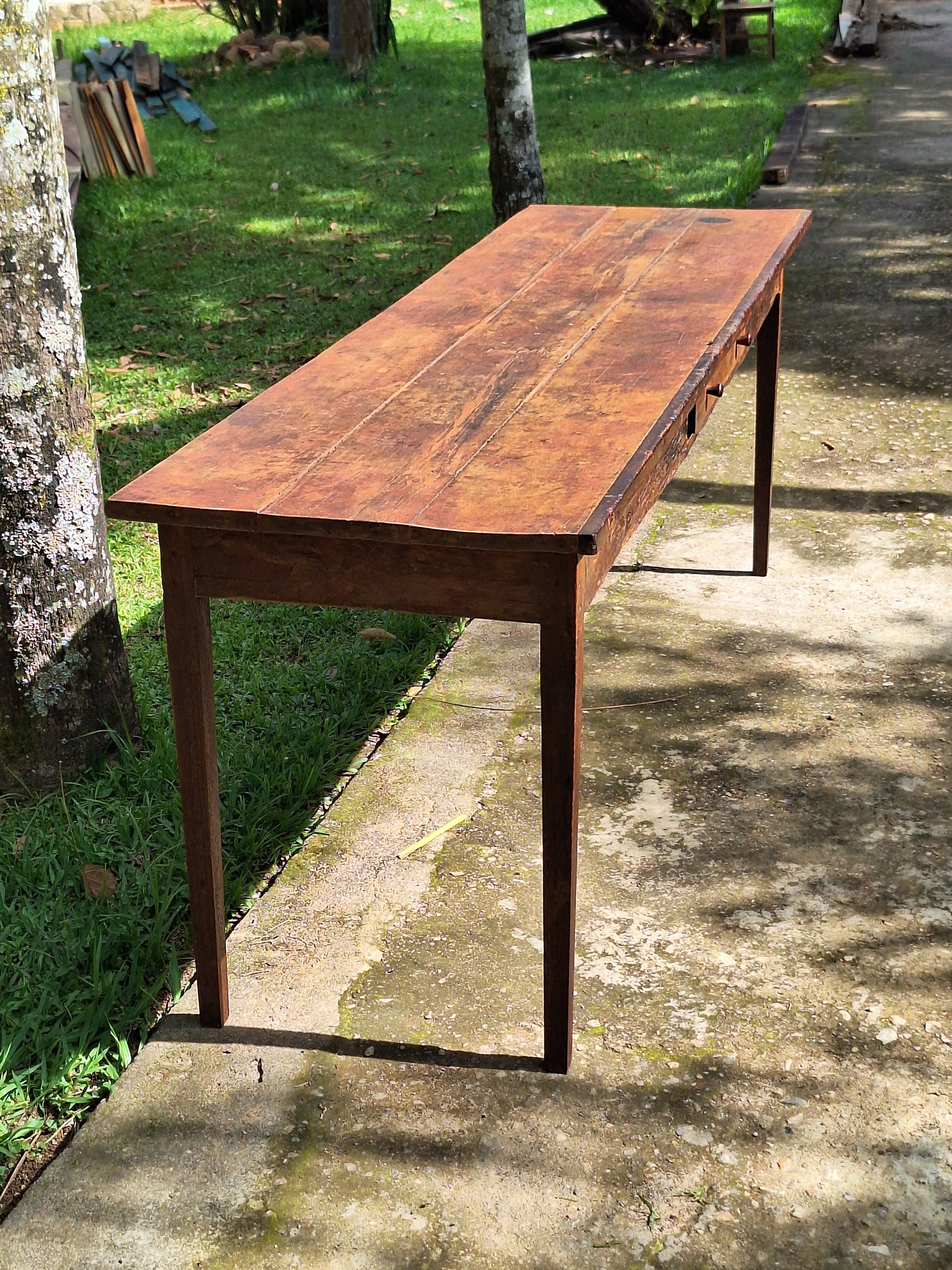 Mesa de Jantar / Aparador Antigo Madeira Maciça Garimpo Mineiro