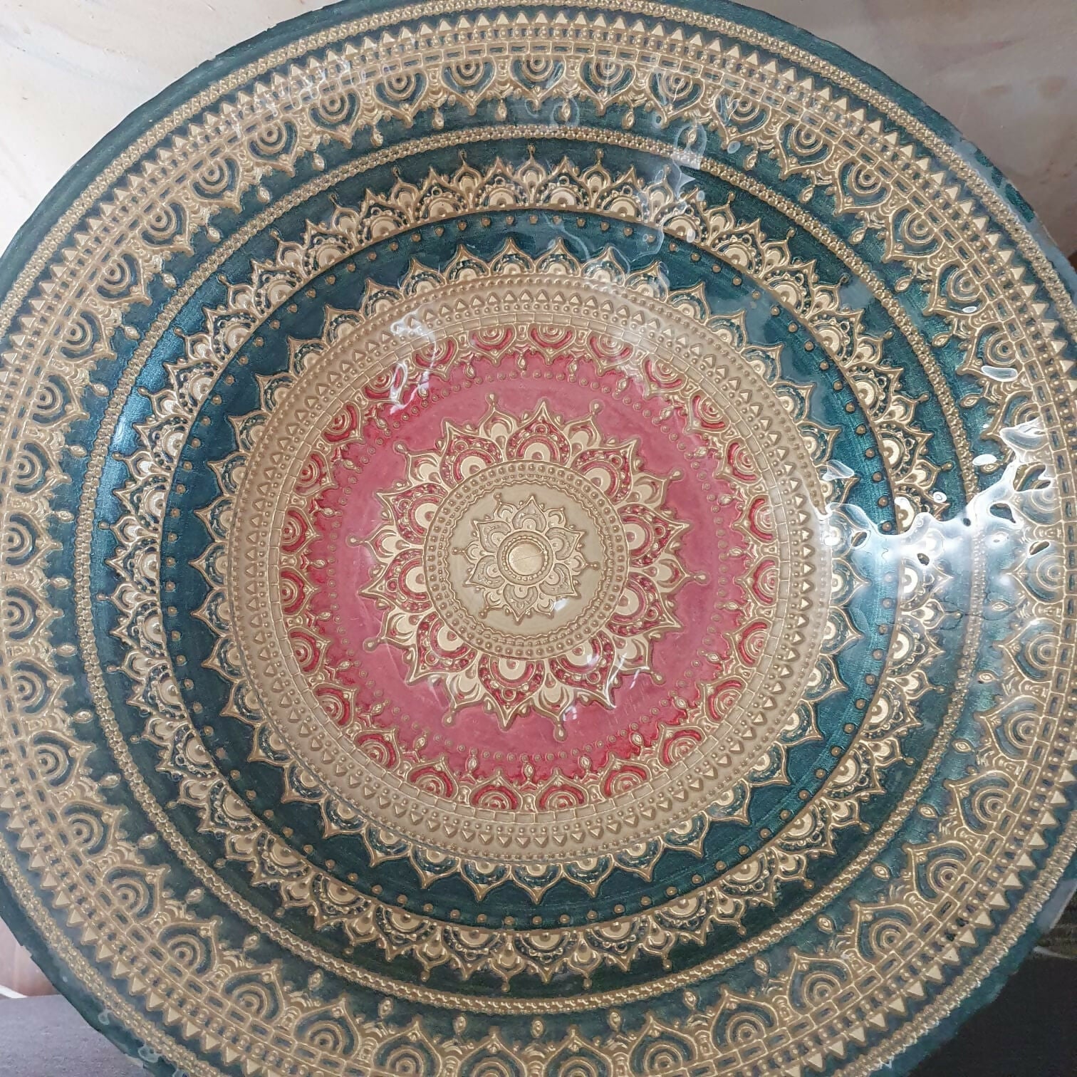 Centro de mesa vintage em vidro camelot, maravilhoso!