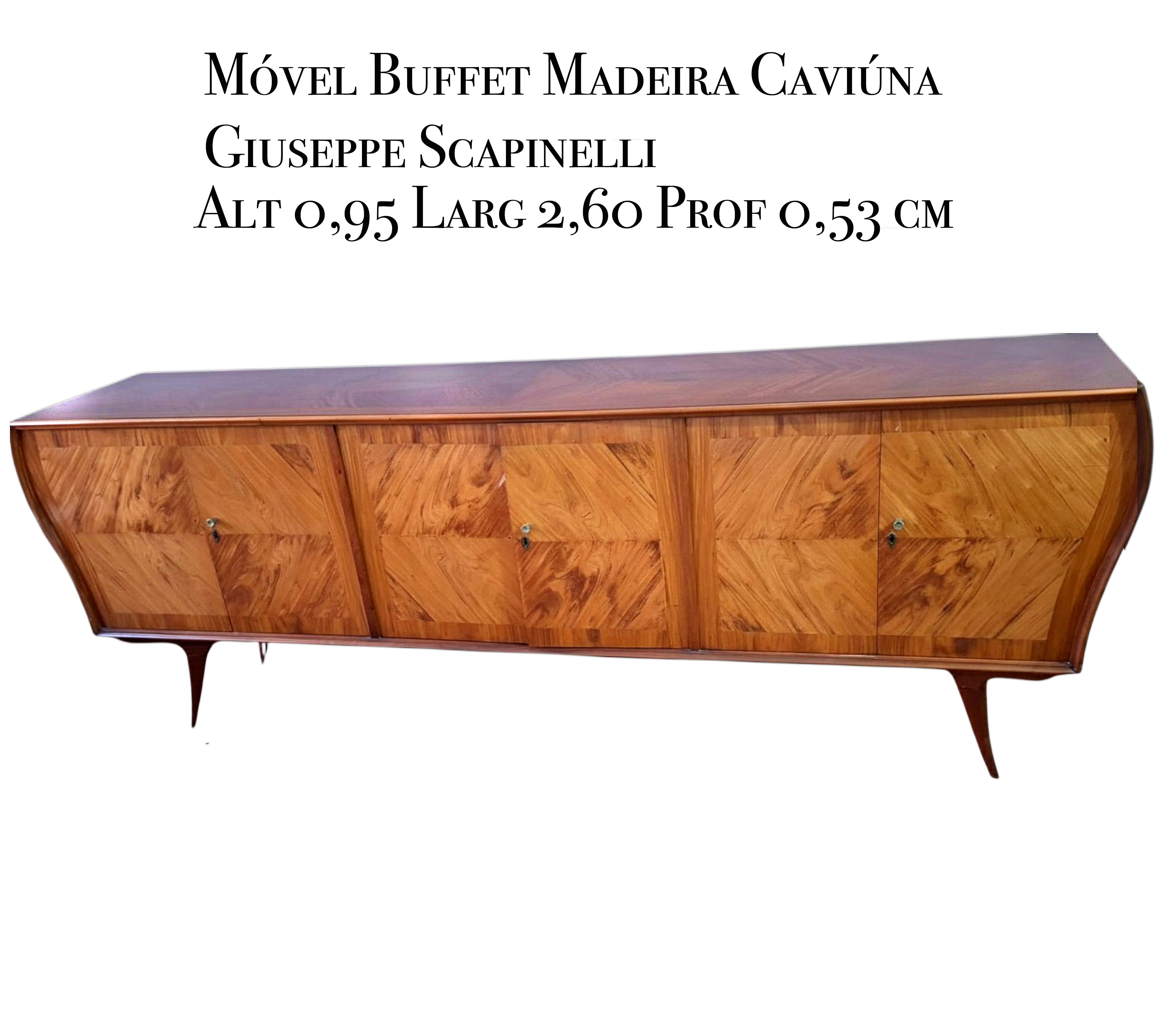 Buffet Vintage em Madeira Caviúna – Giuseppe Scapinelli – Anos 50/60