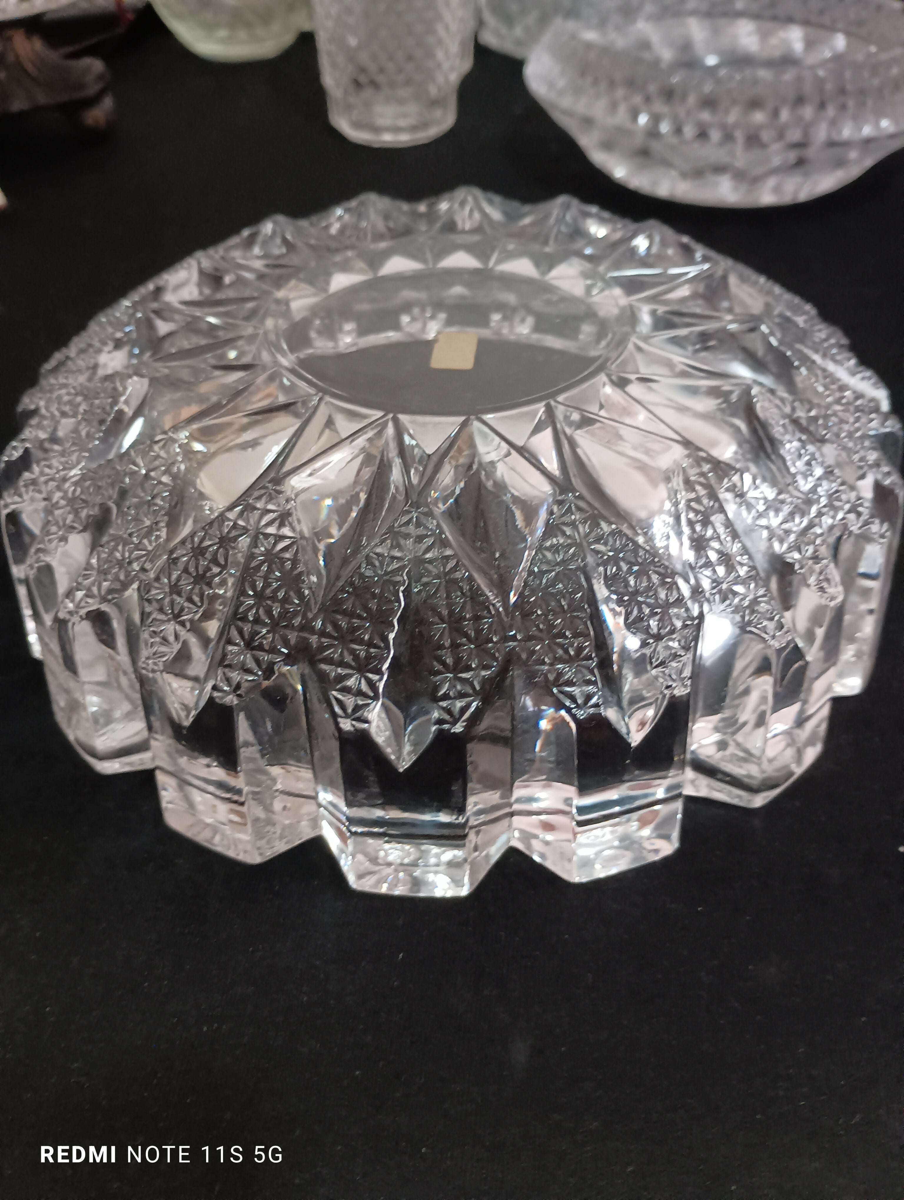 Cinzeiro grande de cristal