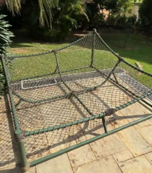 Descansadeira Tidelli 2m × 2m — Corda Náutica verde musgo
