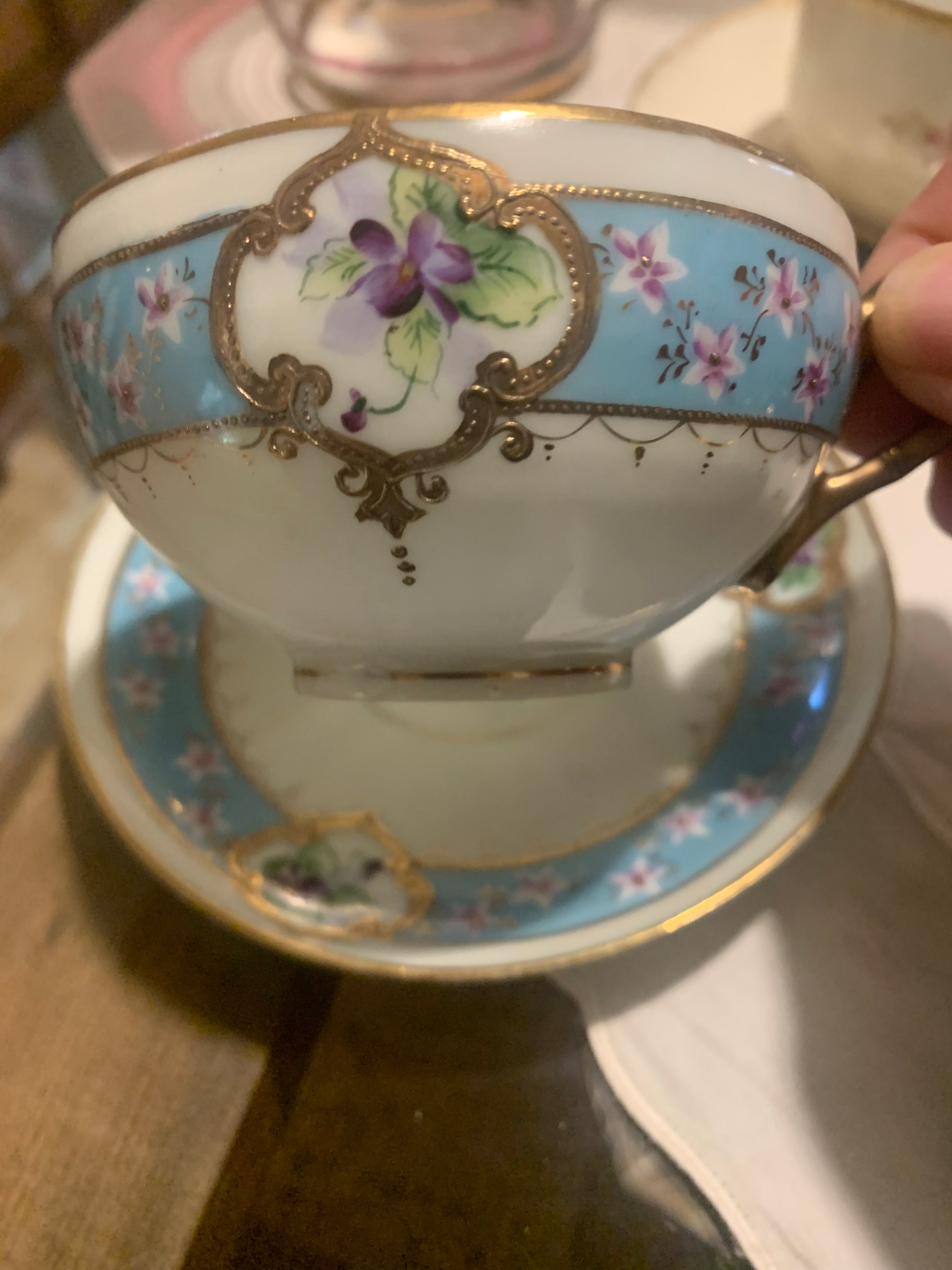 Espetacular xícara de chá em porcelana japonesa pré Noritake