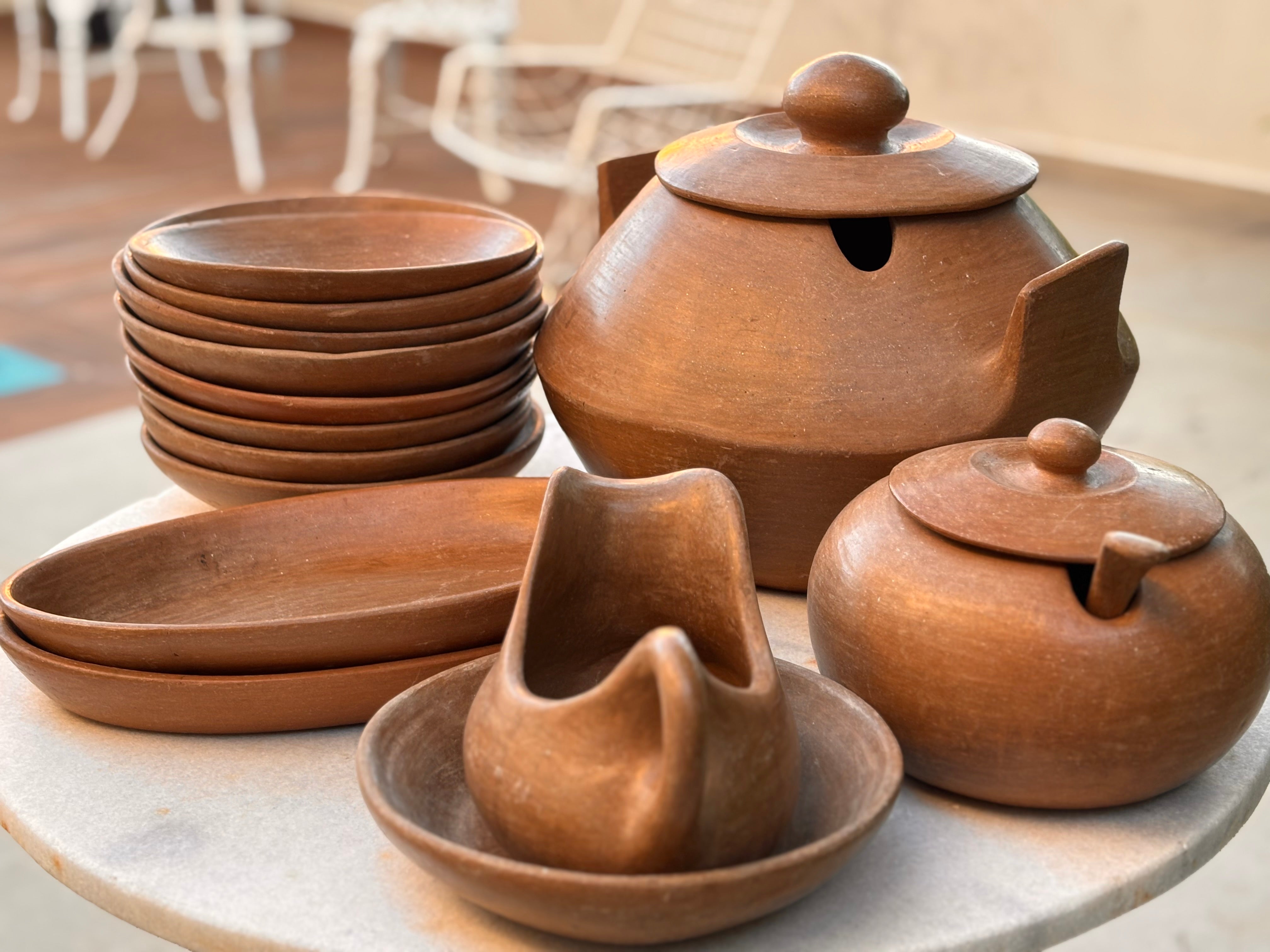 Conjunto Para Feijoada e cozidos Em Barro Cozido – Cerâmica Artesanal Rústica