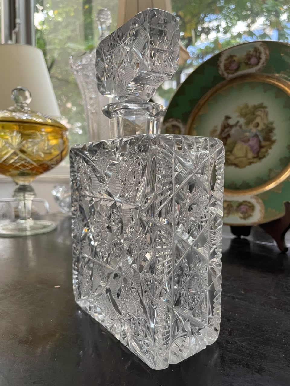 Garrafa de Whisky em cristal lapidado