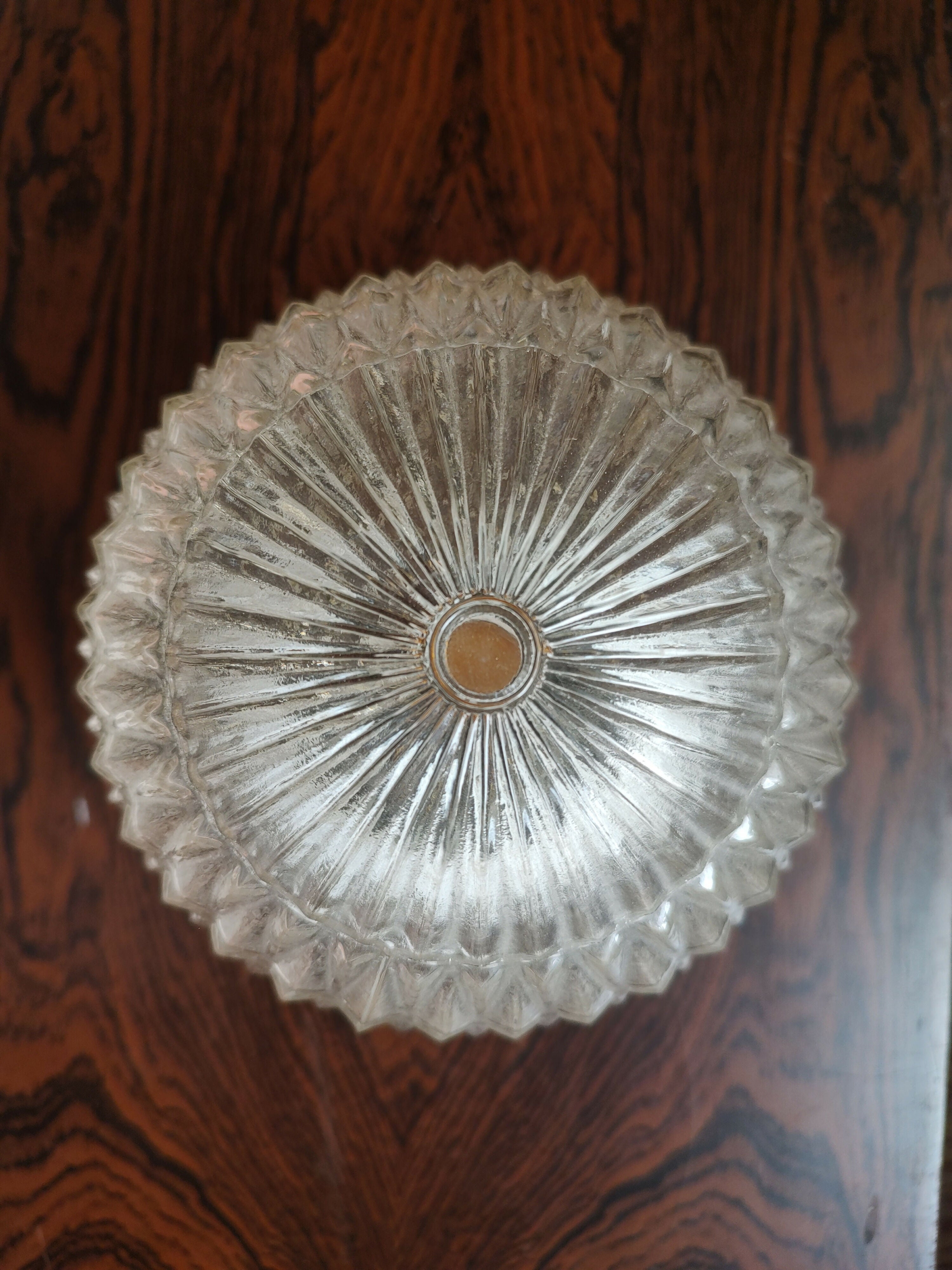 Antiga Cúpula / Lustre / Luminária Globo em vidro texturizado com bocal e plafon novos (modelos diversos)