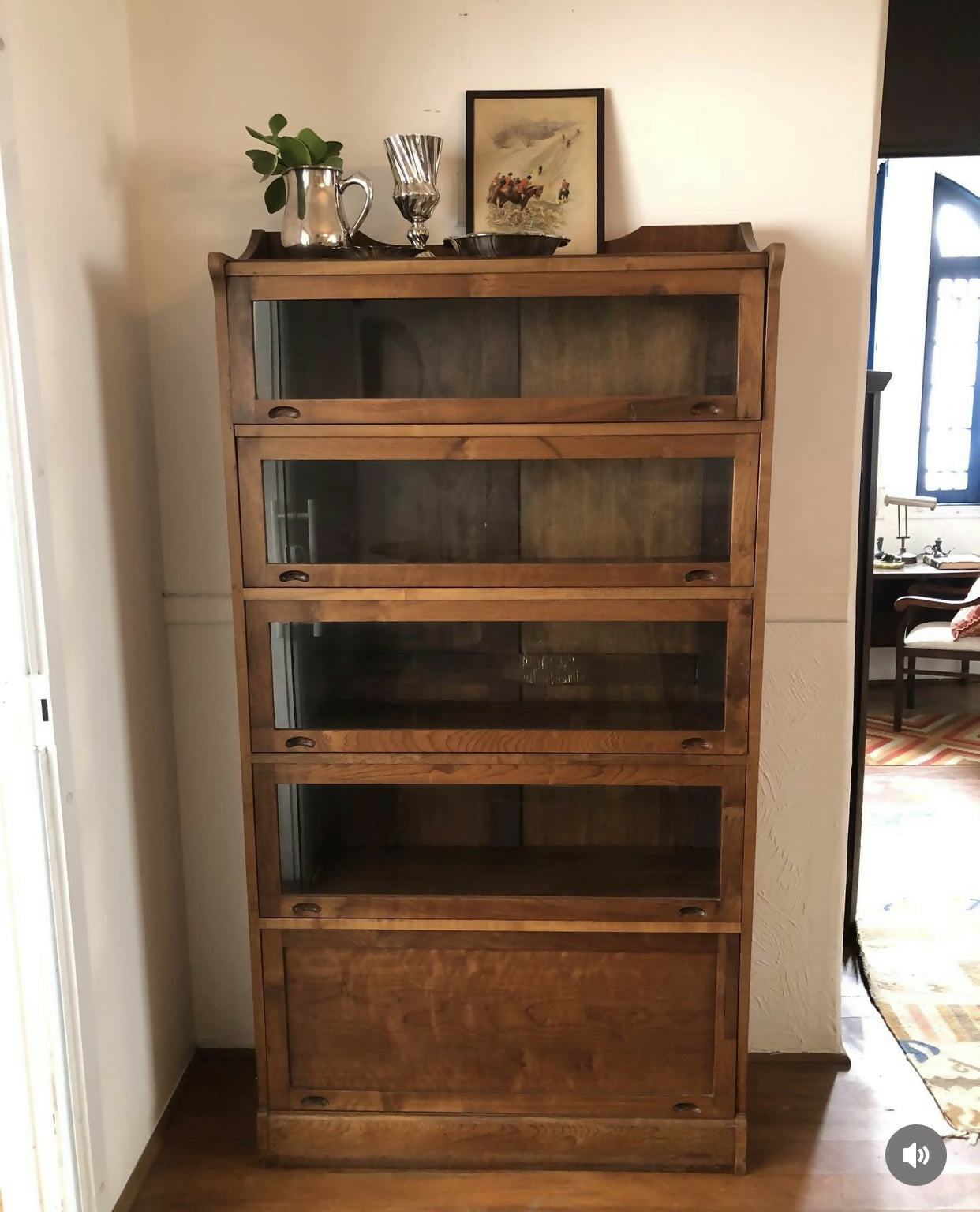 Estante / livreiro basculante em Caviúna (5 portas)