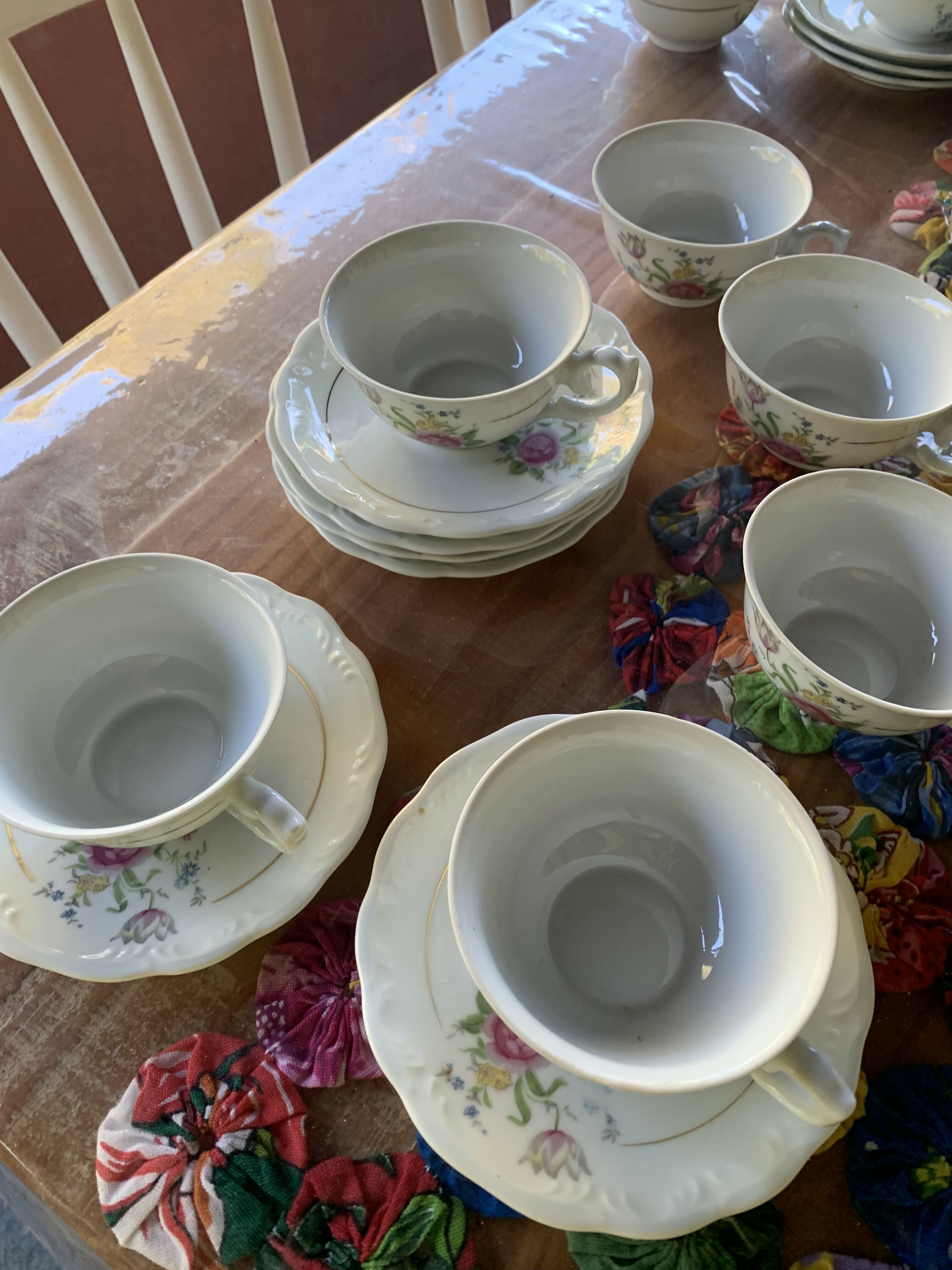 Conjunto de 6 xícaras florais Schmidt