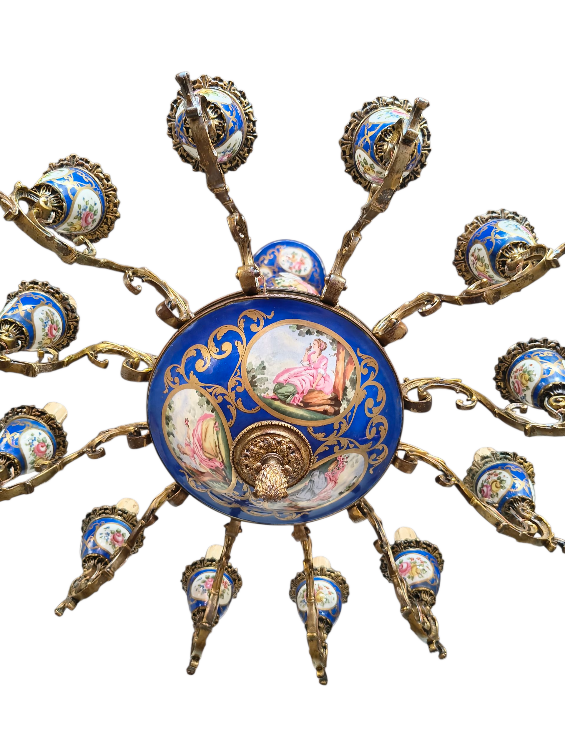 Lustre Francês em Porcelana
