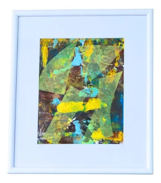 Quadro Decorativo Abstrato 38 X 28 Mata Translúcida - 128
