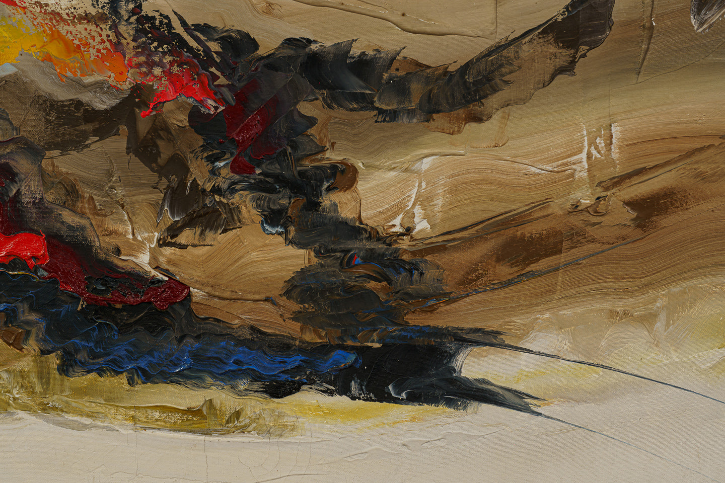 Obra de acervo: Quadro Abstrato "O Mar" (0,80 x 1,35m) — Óleo sobre Tela por Sérgio Ricardo
