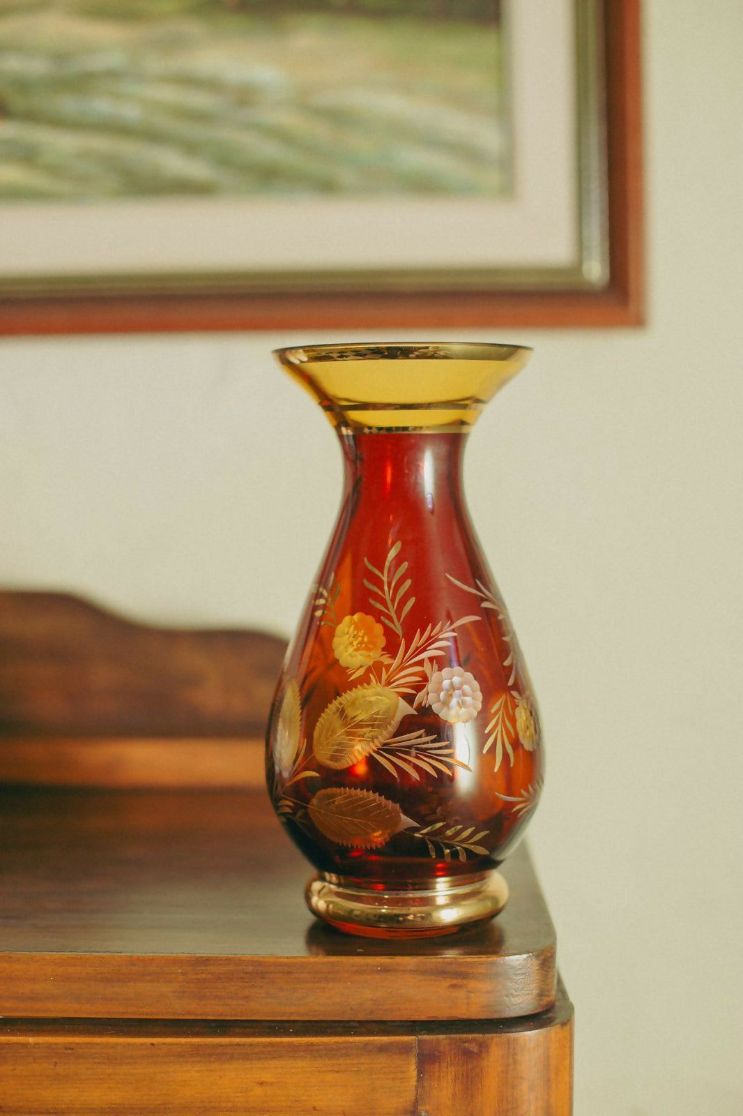 VASO LAPIDADO EGERMANN BOÊMIA