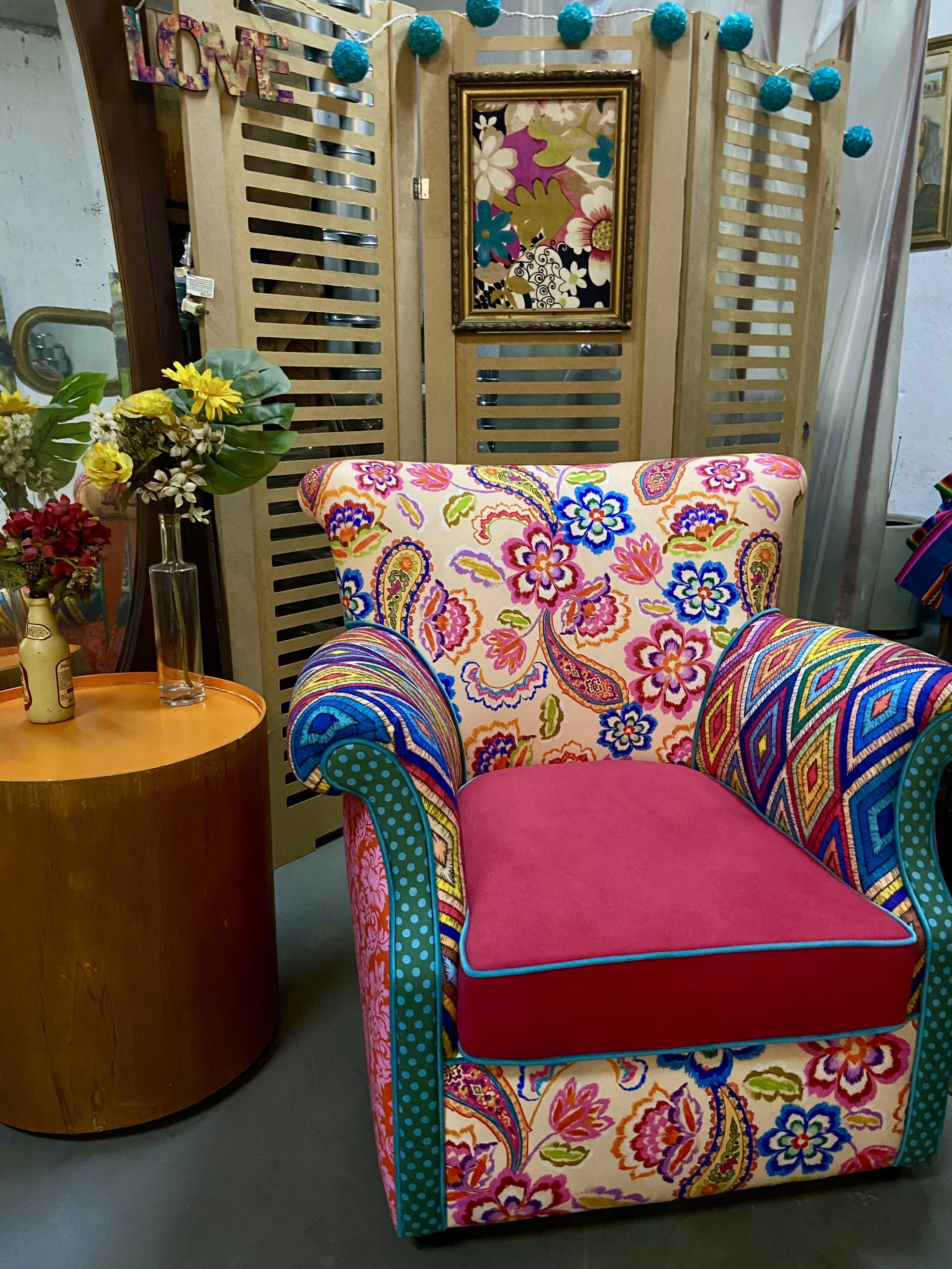 Poltrona. antiga reformada "Candy"