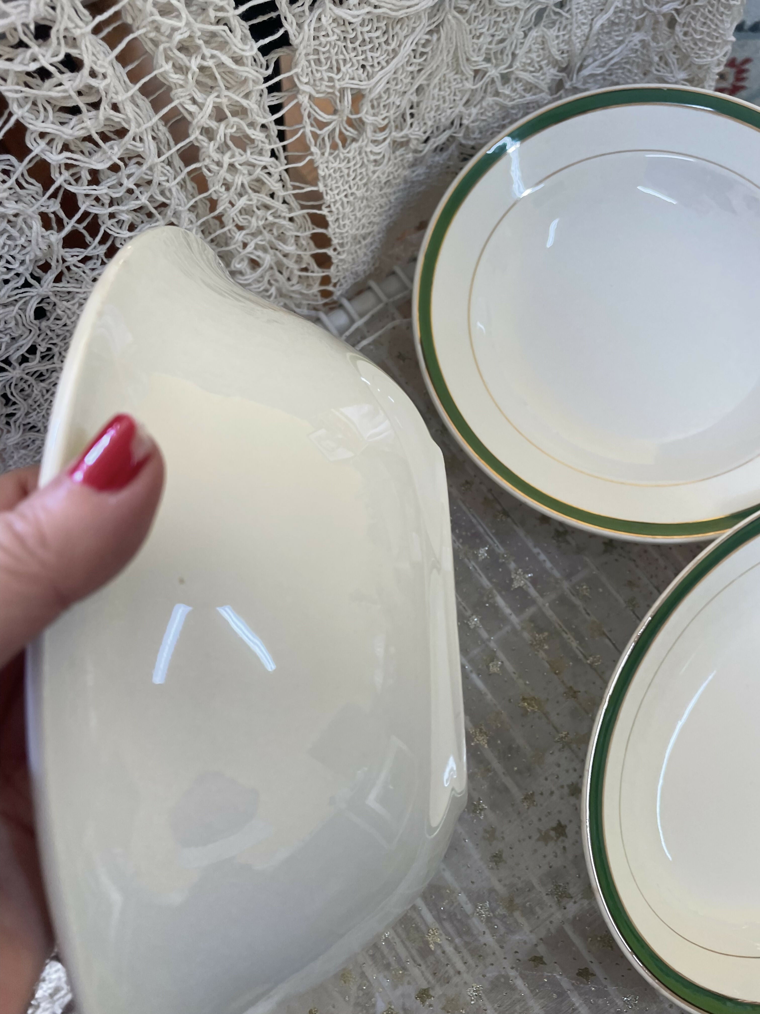 Jogo de pratos fundos e travessas Porto Ferreira