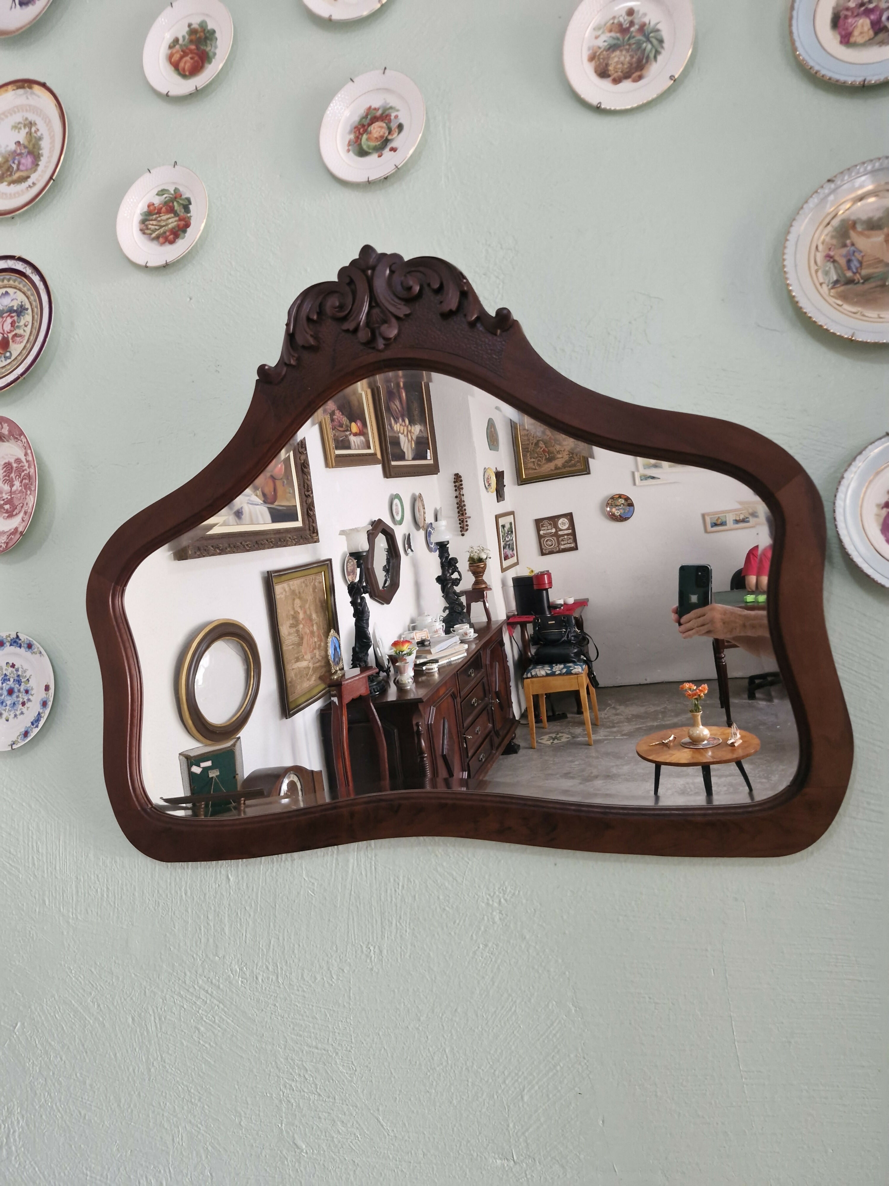 Espelho Bisotê Moldura Provençal