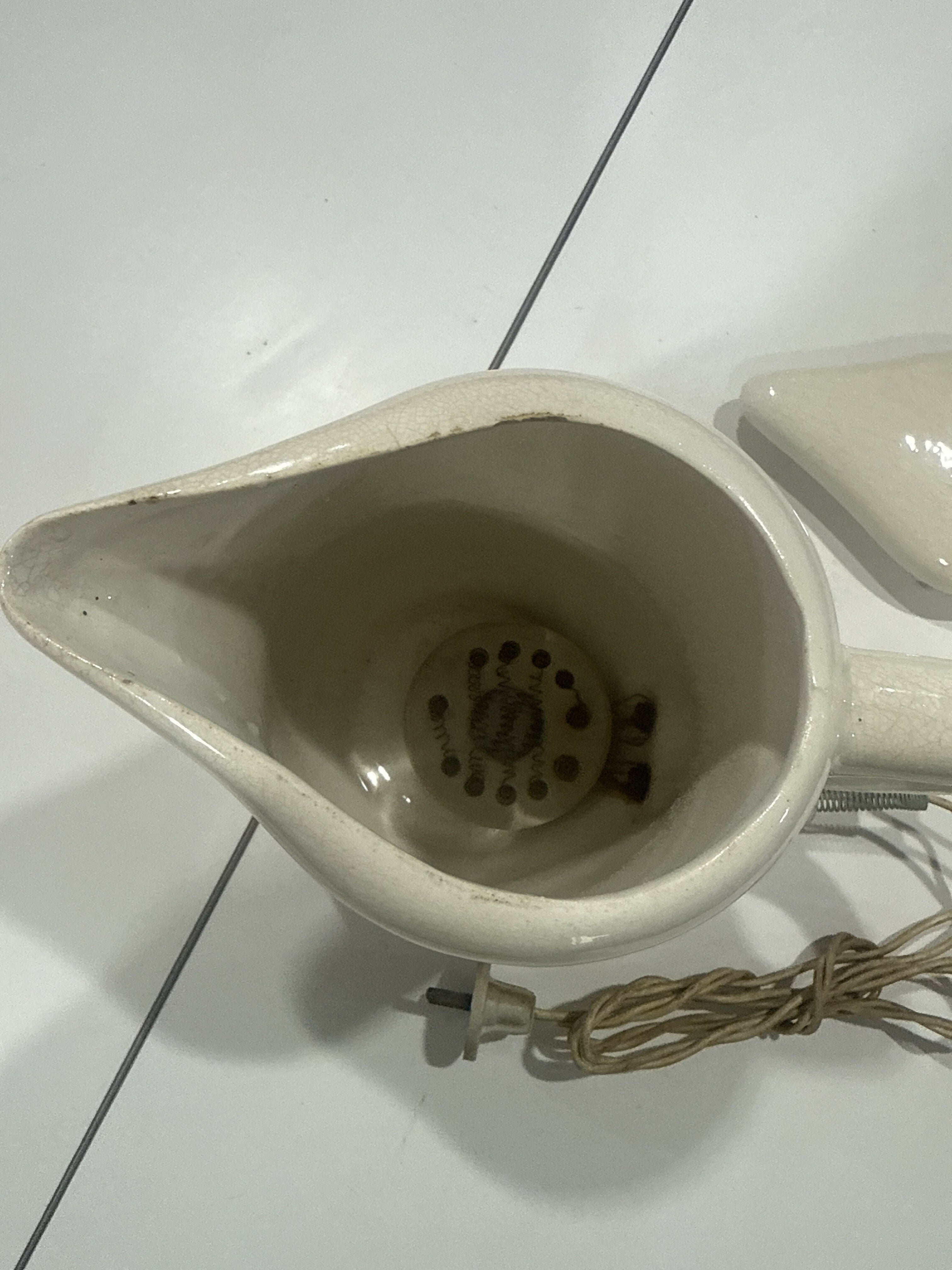 RARÍSSIMA! CHALEIRA ELÉTRICA ITAGRES – DÉCADA DE 1950 – PORCELANA – COMPLETA E FUNCIONANDO