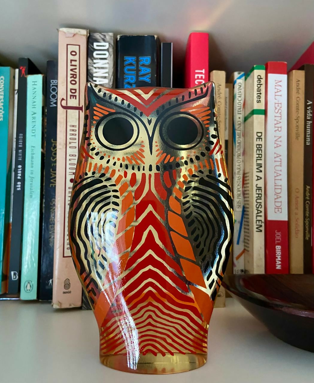 Coruja em Resina Policromada (DMCPS_285)