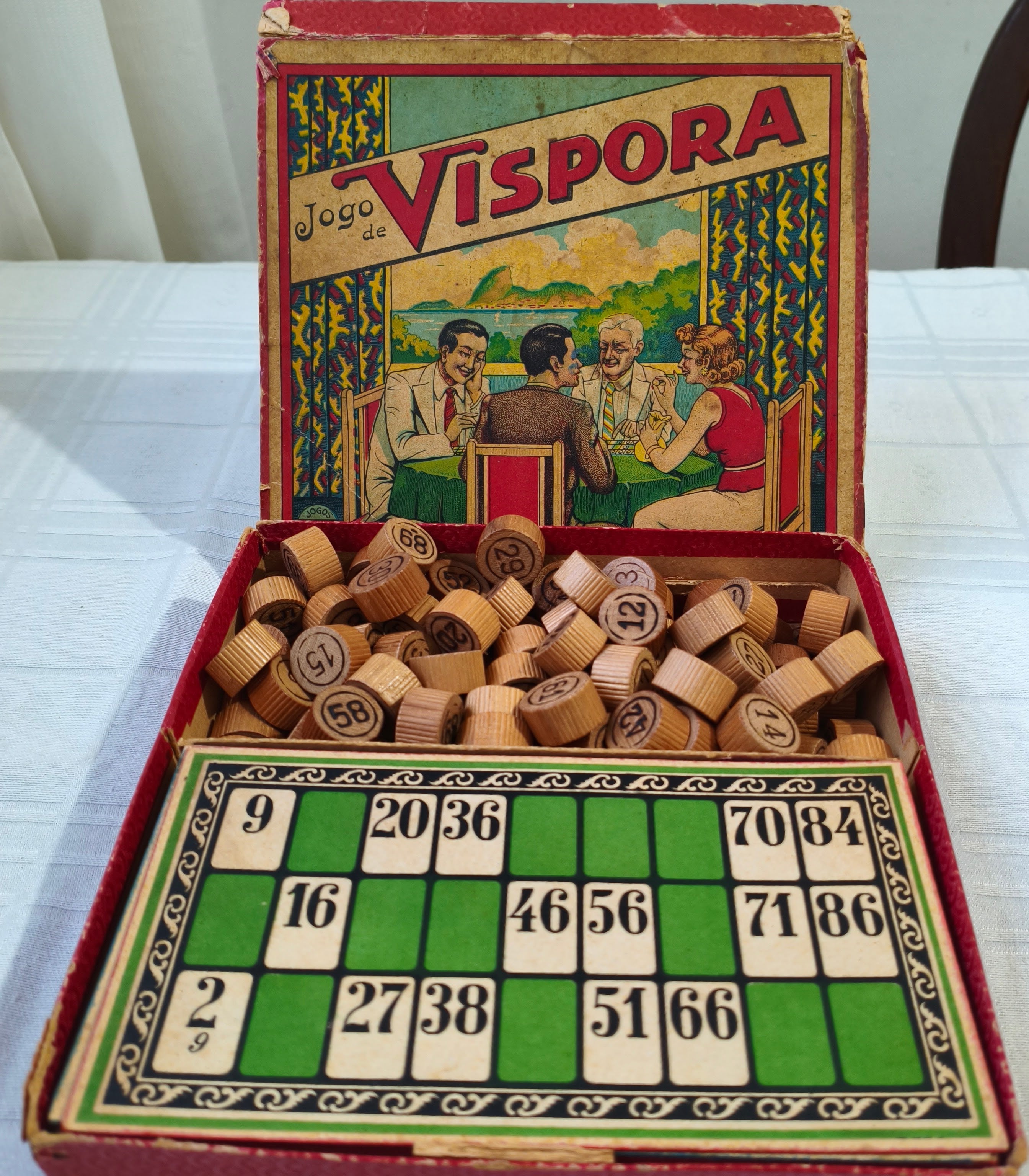Jogo de Víspora antigo - Jogos Diana (Rio) - Completo
