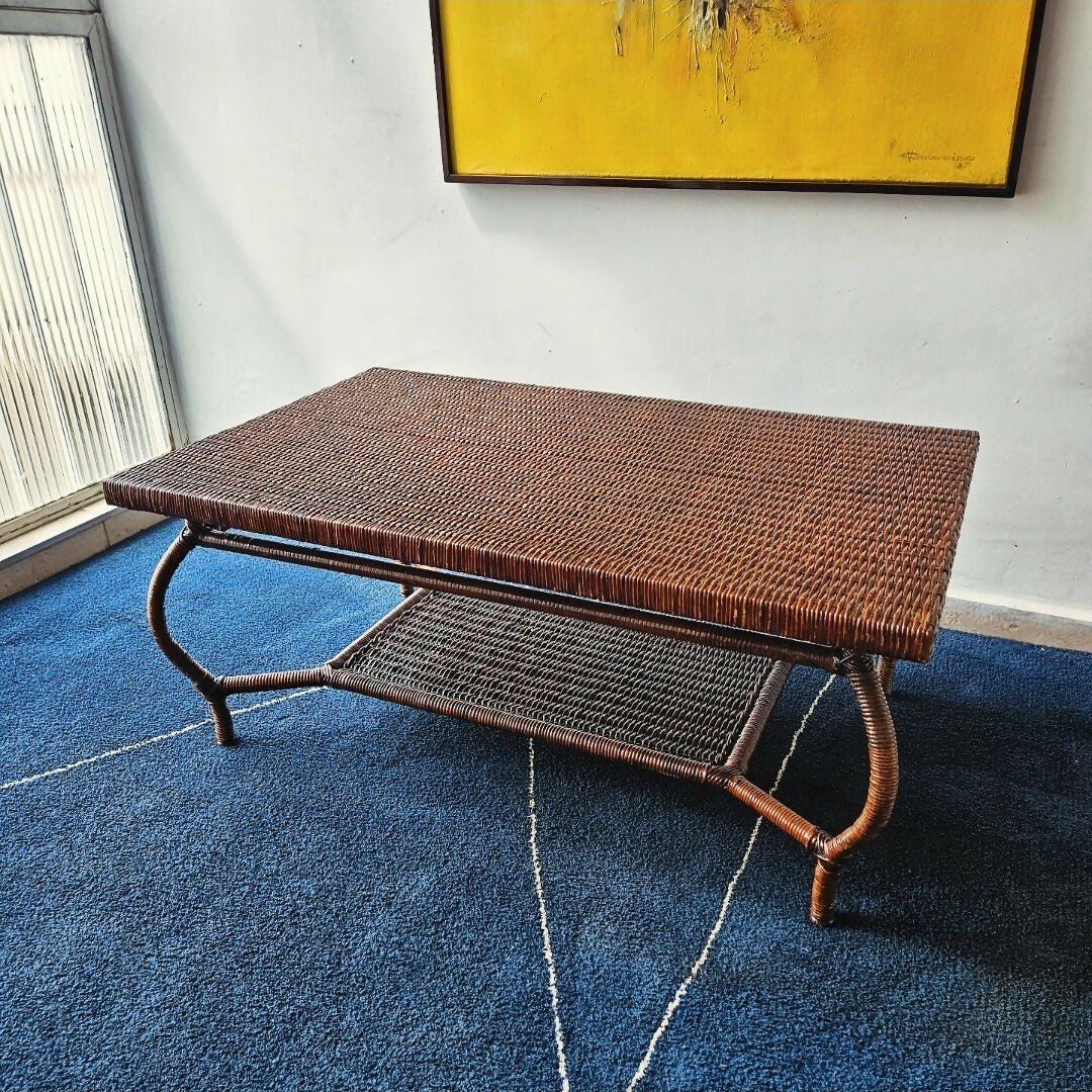 MESA DE CENTRO EM JUNCO (ANOS 60)