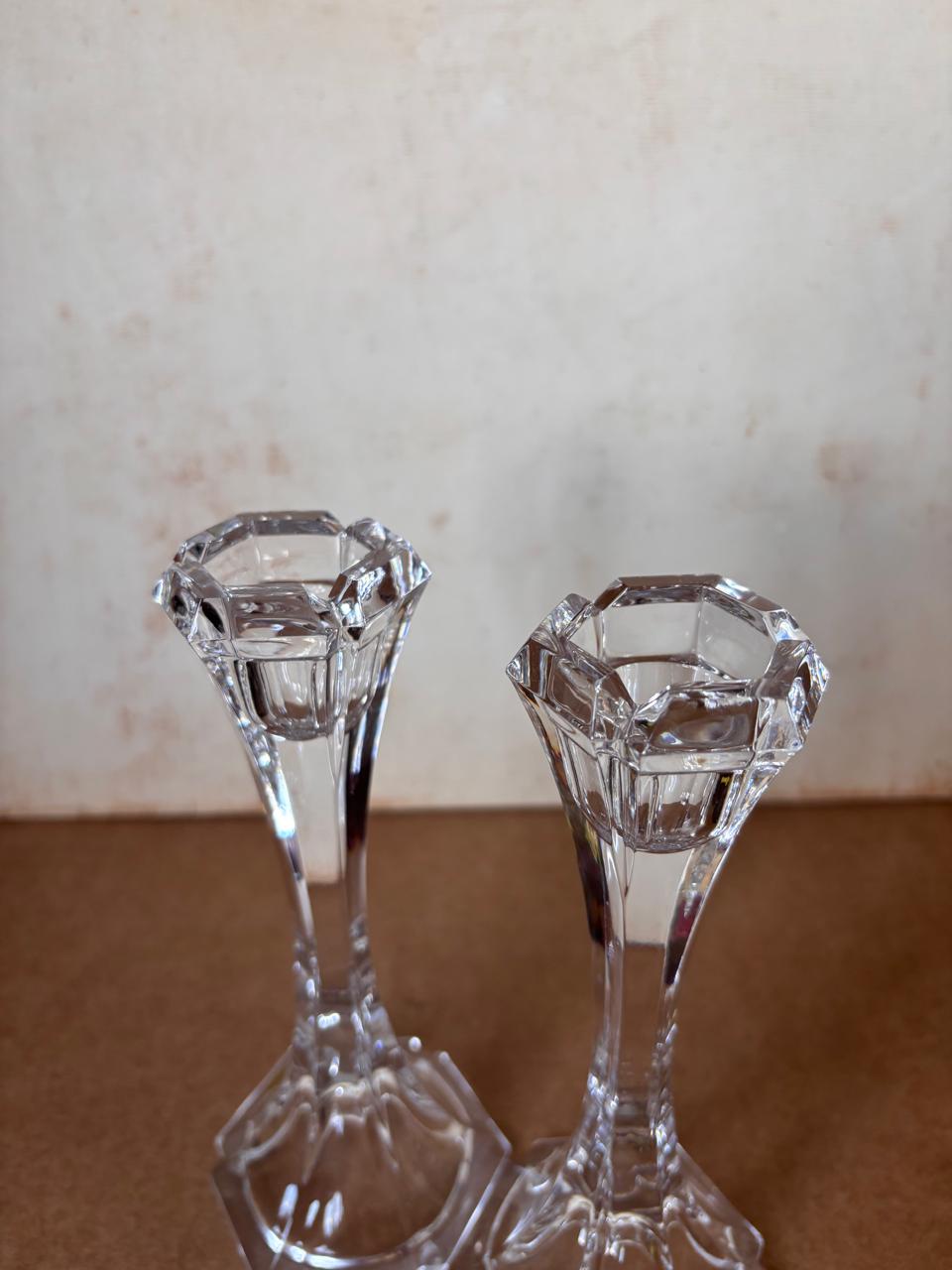 Par de castiçais em cristal Bohemia (DMCPS_346)