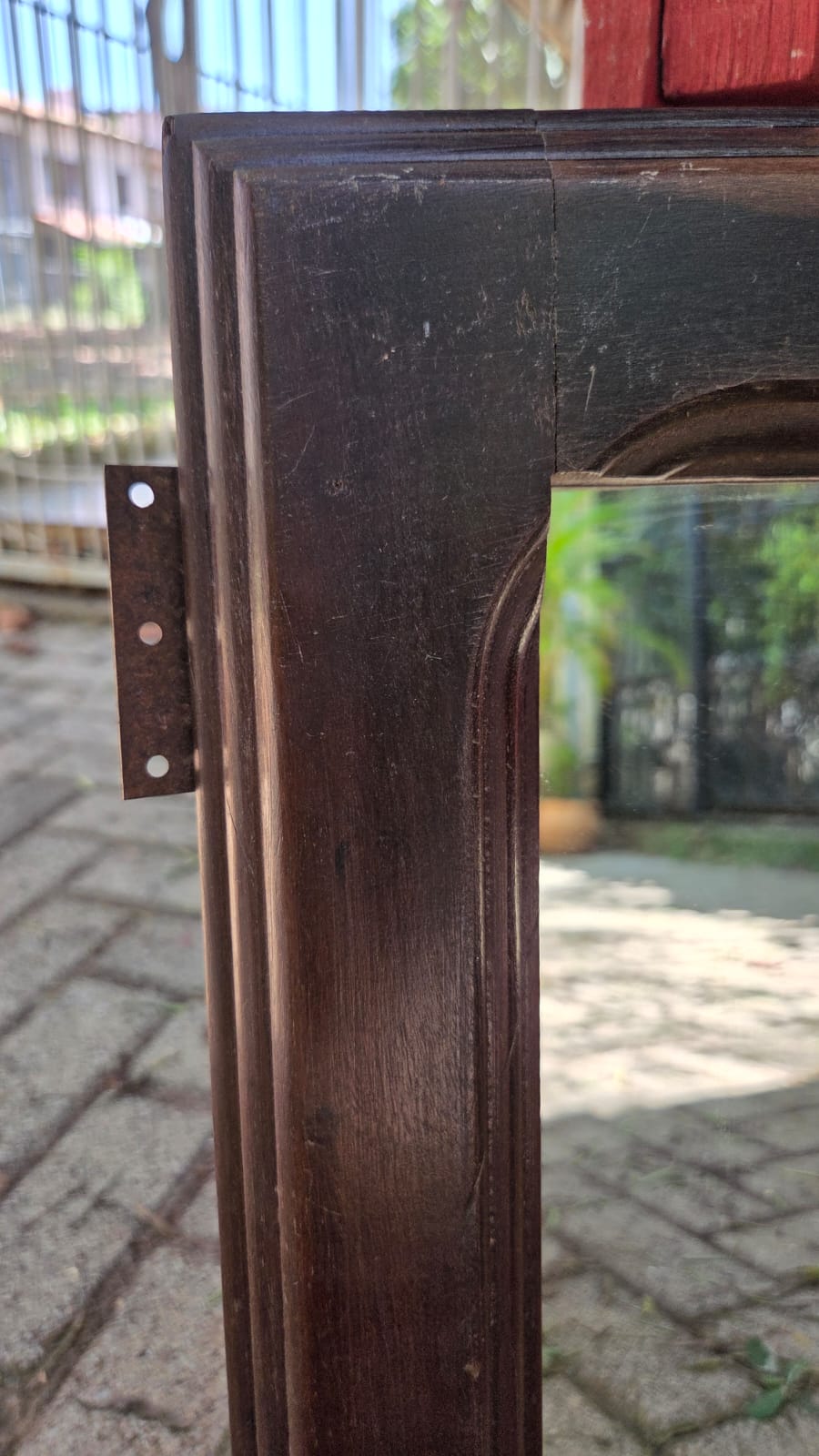 Espelho retangular em Jacarandá (antiga porta de Louceiro) 
