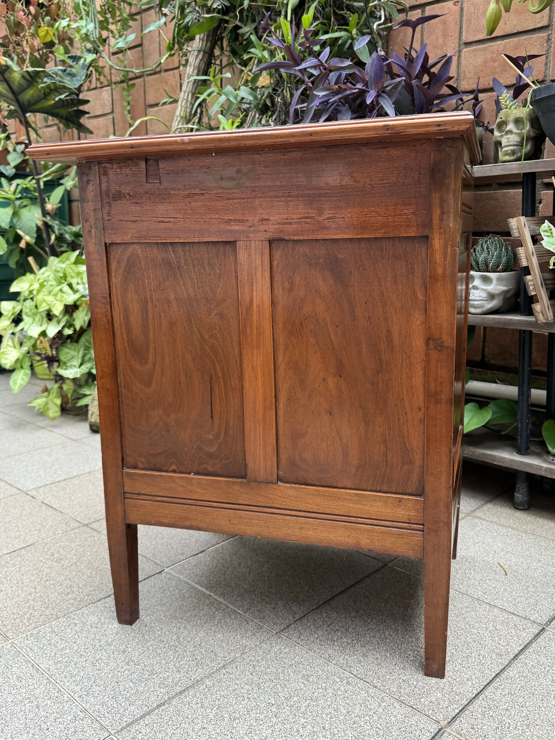 Mesa Auxiliar Cabeceira Gaveteiro Arquivo Década de 50 Madeira Maciça