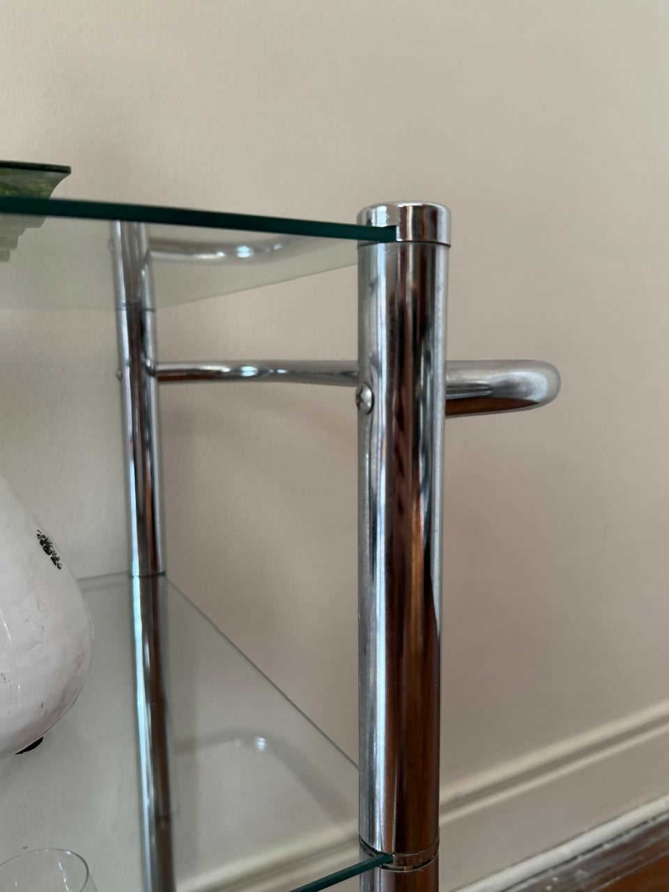 Carrinho de bebidas cromado anos 80