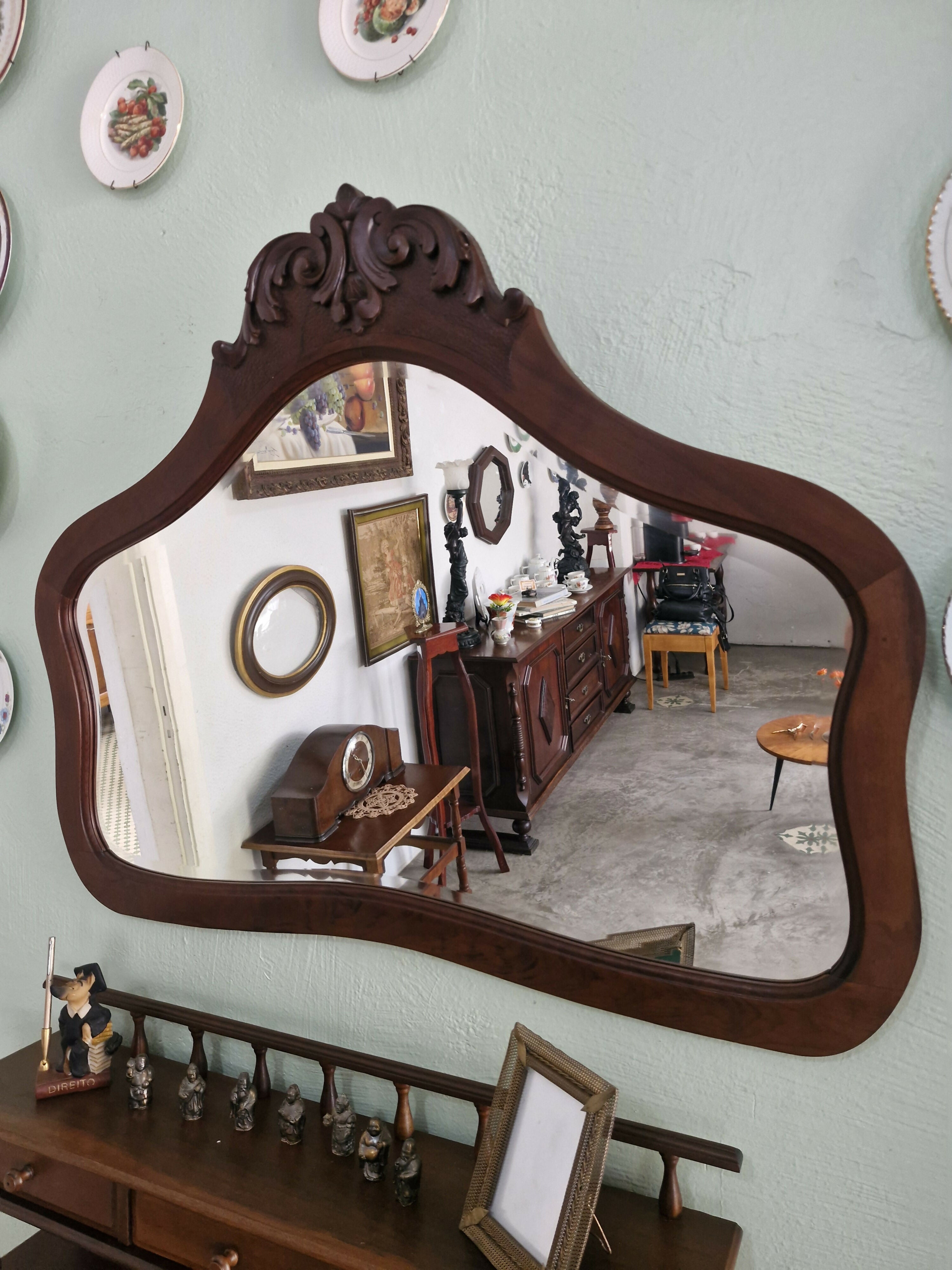 Espelho Bisotê Moldura Provençal